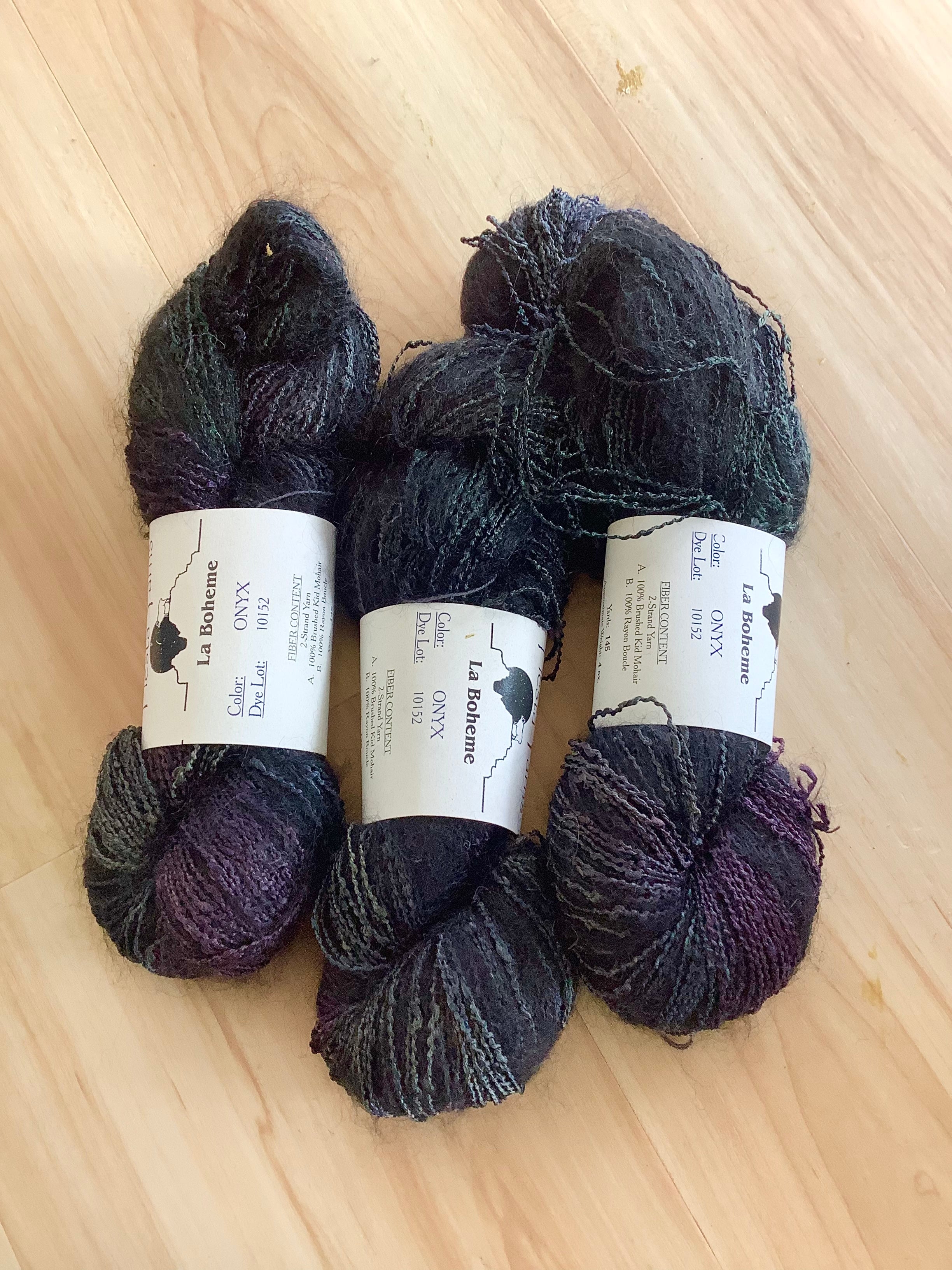 Fiesta Yarns La Boheme Color: Onyx Lot: 10152 (3 skeins)