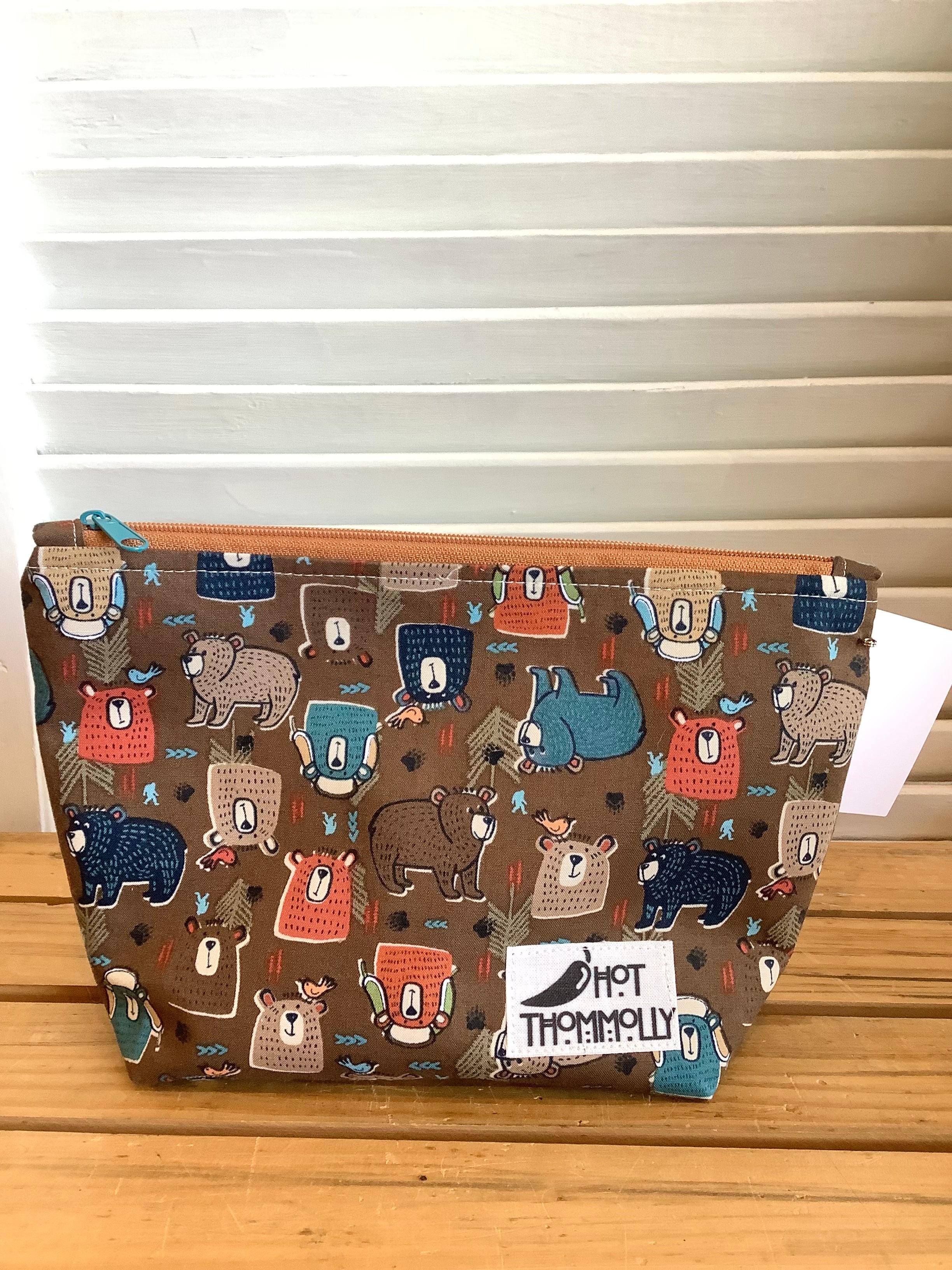 Zipper Pouches from Hot Thommolly - Med Brown Bears