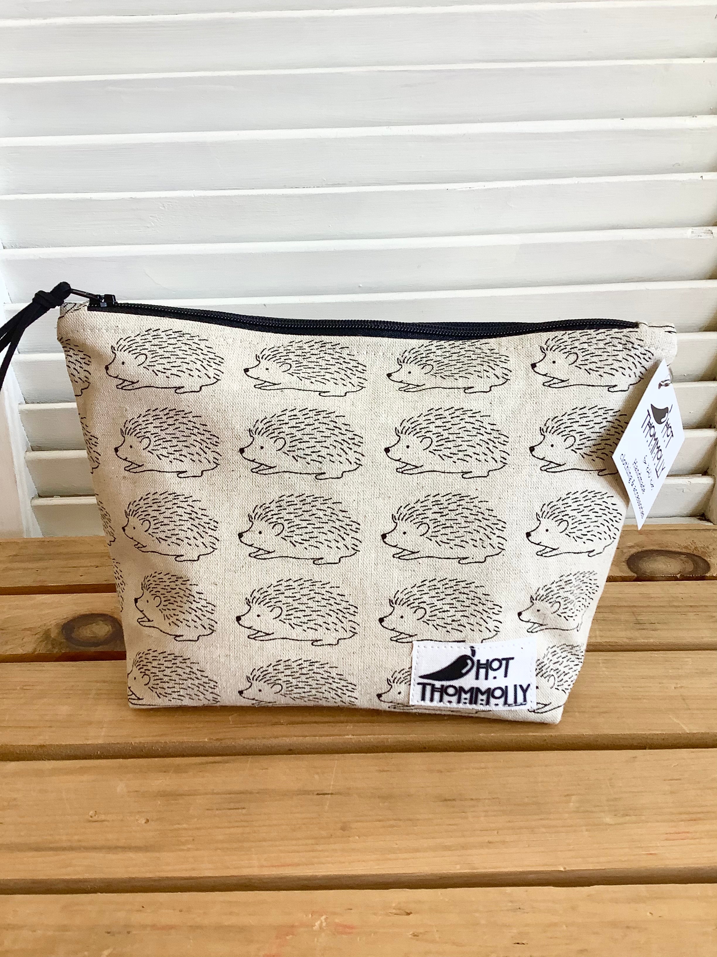 Hedgehogs  Medium zip pouch from Hot Thommolly