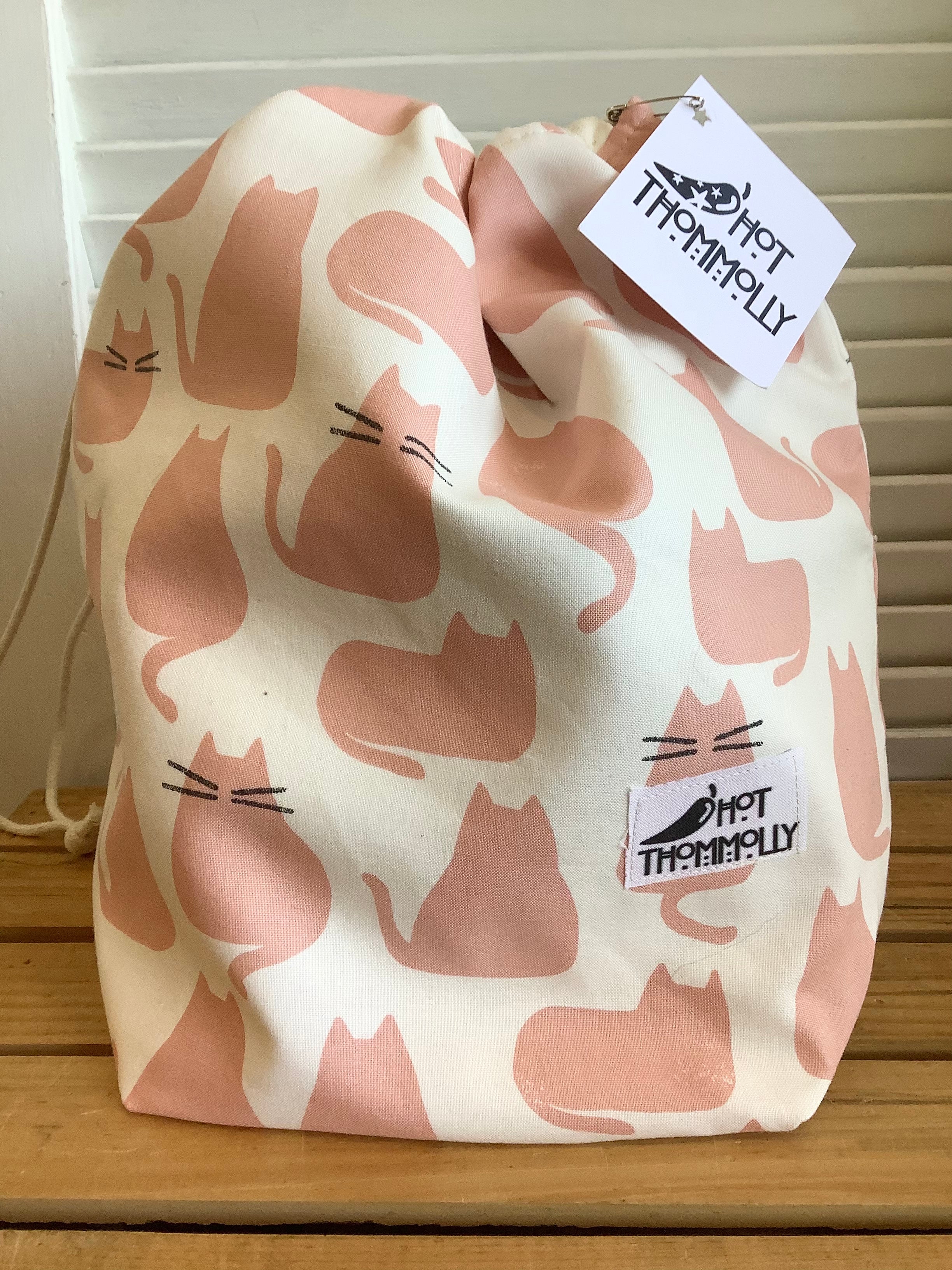 Drawstring Bags by Hot Thommolly - Large Rose Cats