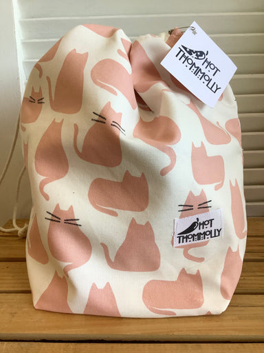 Drawstring Bags by Hot Thommolly - Large Rose Cats