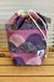 Purple Zen Half Circles - small drawstring bag