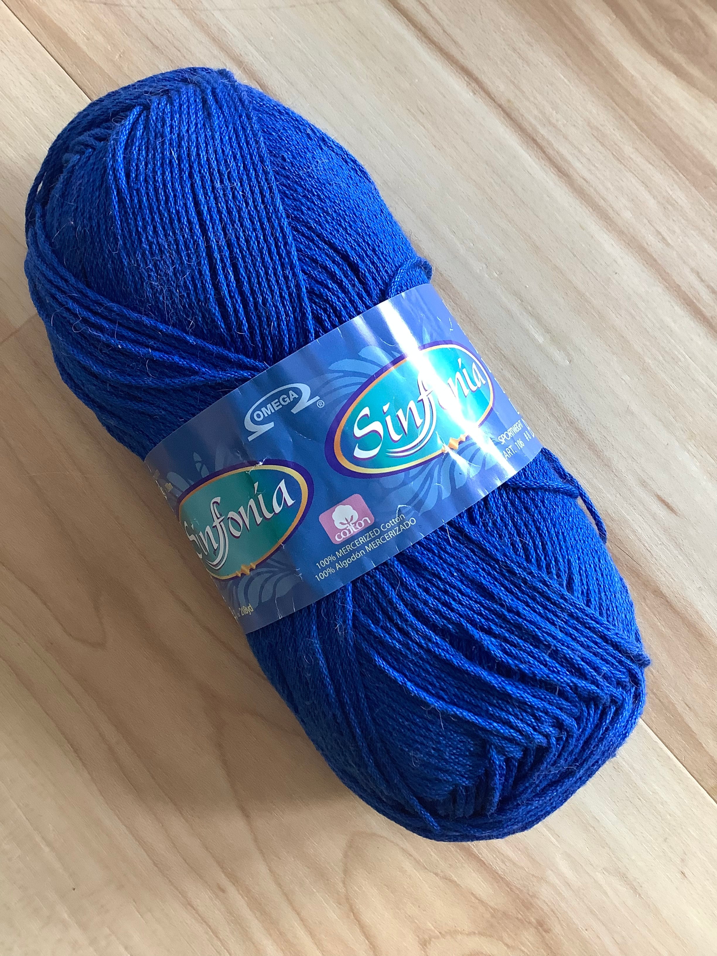 Omega Sinfonia Cotton Yarn Color: Azul Rey C-833 Lot: P-8330