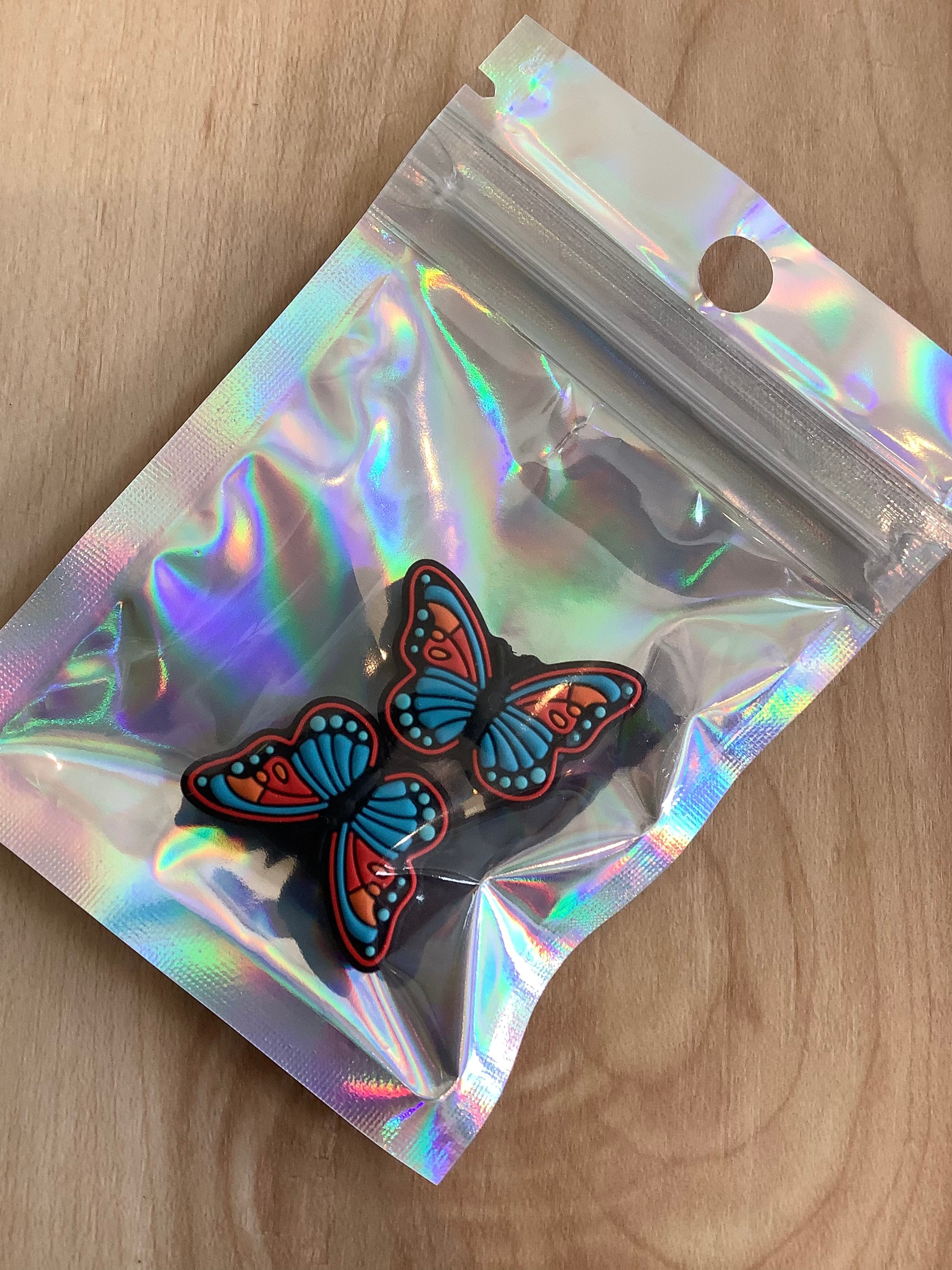 Butterfly blue and orange - Stitch stoppers