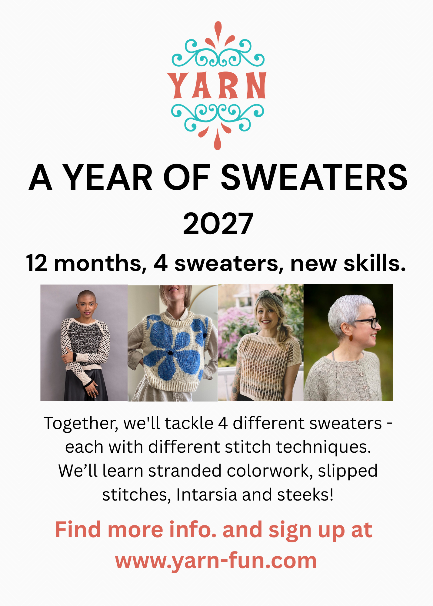A Year of Sweaters 2027 - Knitting Classes