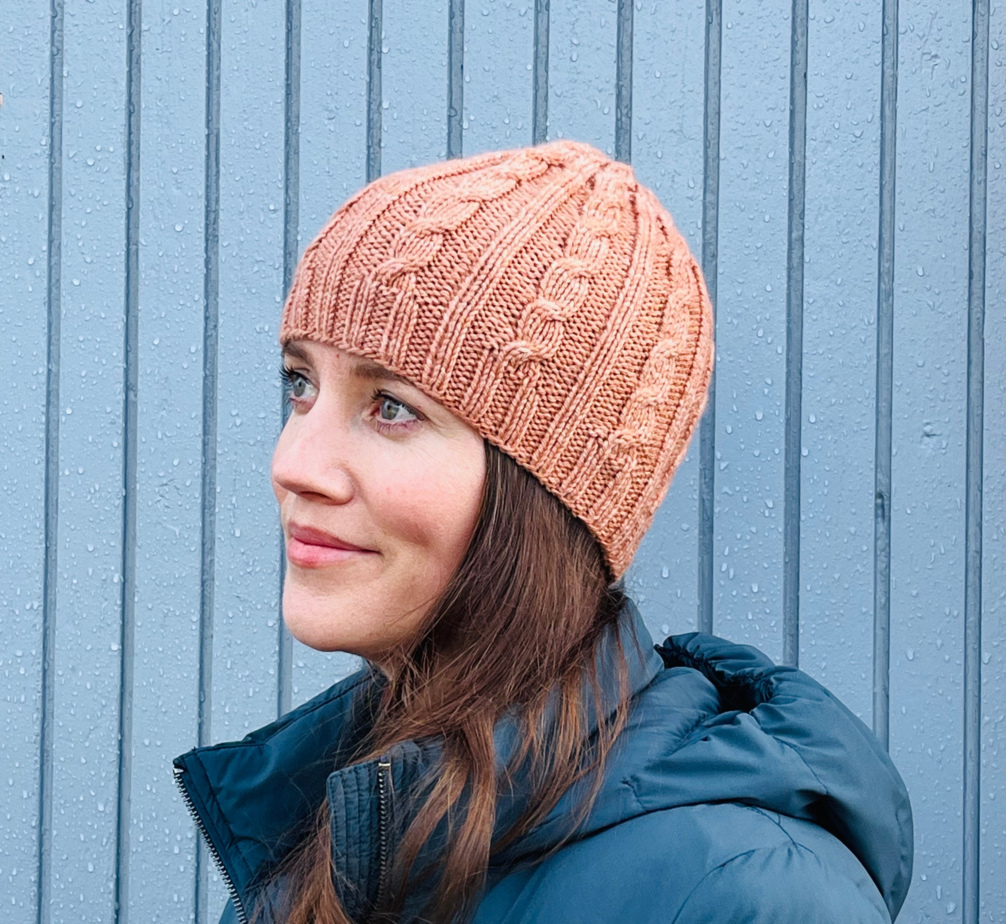Cabled Rib Hat pattern from Sweet Shop Patterns PDF