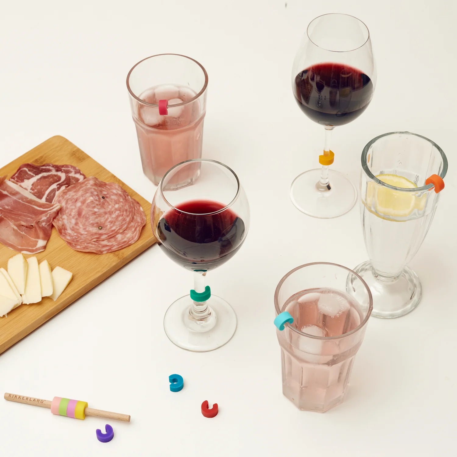 Rainbow Drink Markers - Kikkerland