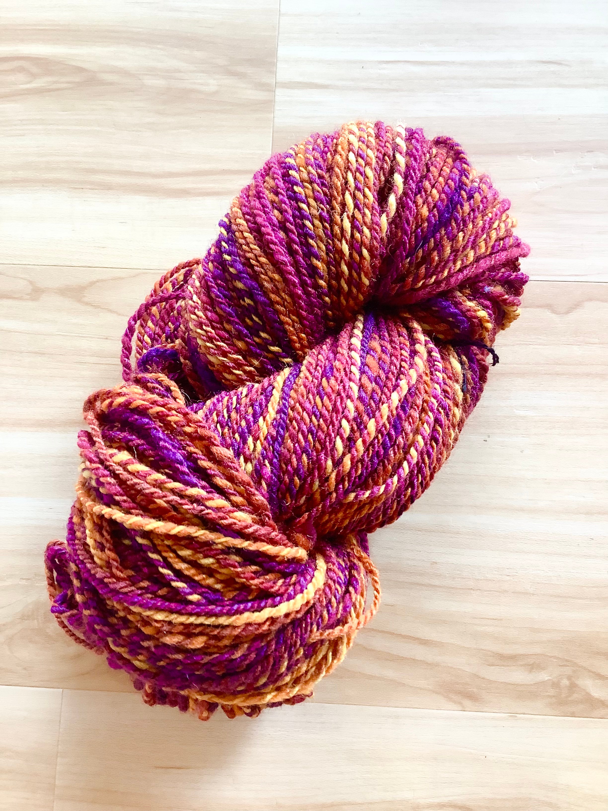 Cheviot purple, wine, yellow 80 - Cherry Creek Yarns