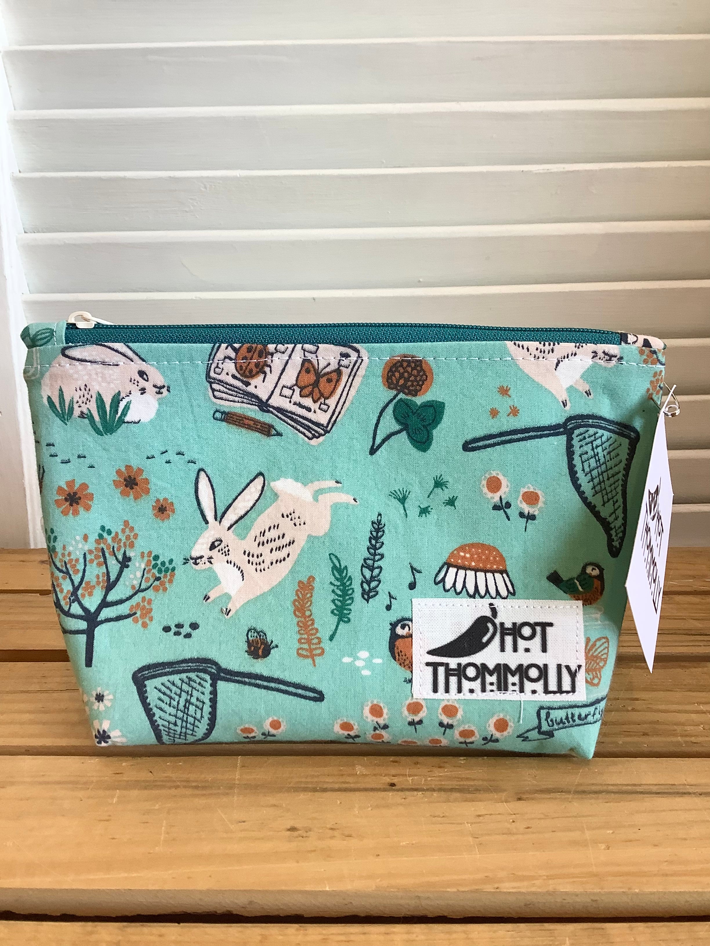 Zipper Pouches from Hot Thommolly - Turquoise Bug Hunter