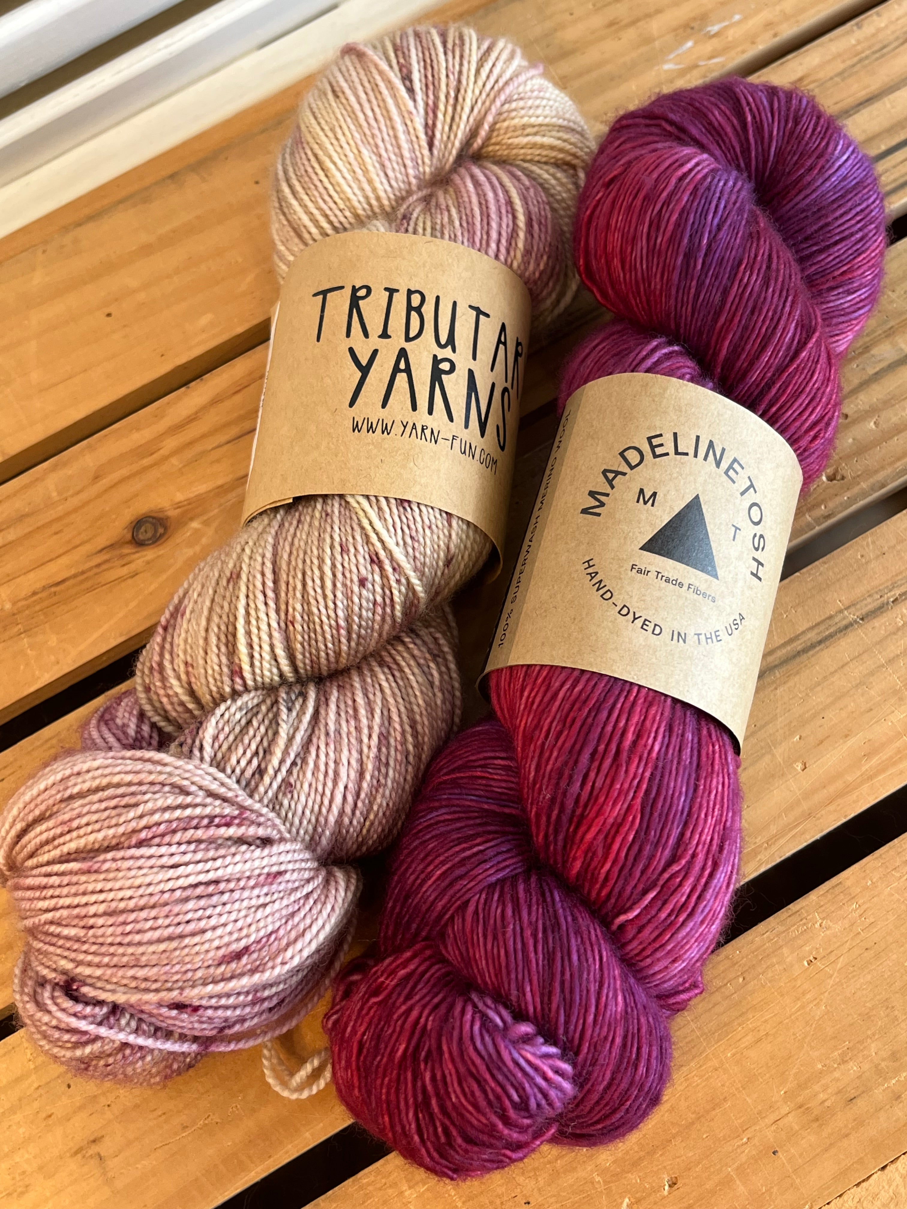 Wren/Cherry - Stream Sock & Tosh Merino Light