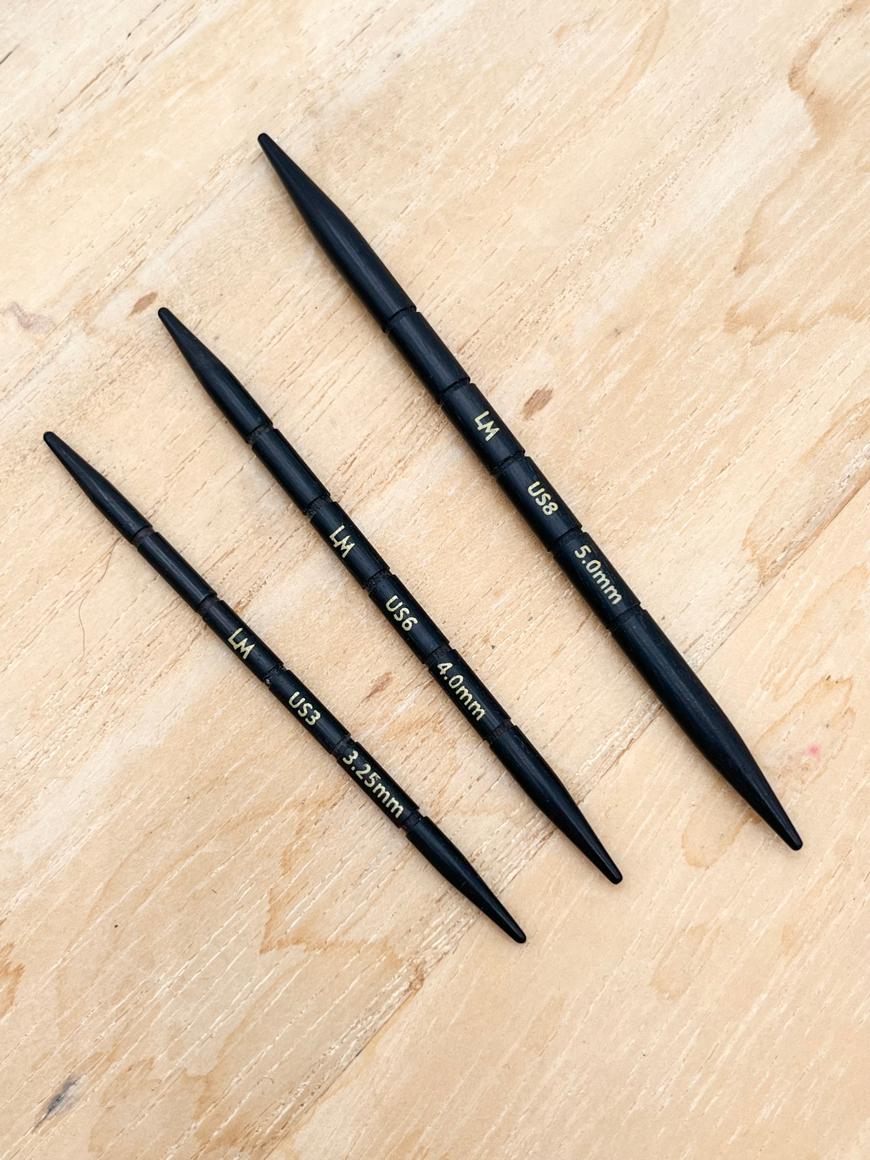 Ebony Cable Needle set by Lantern Moon