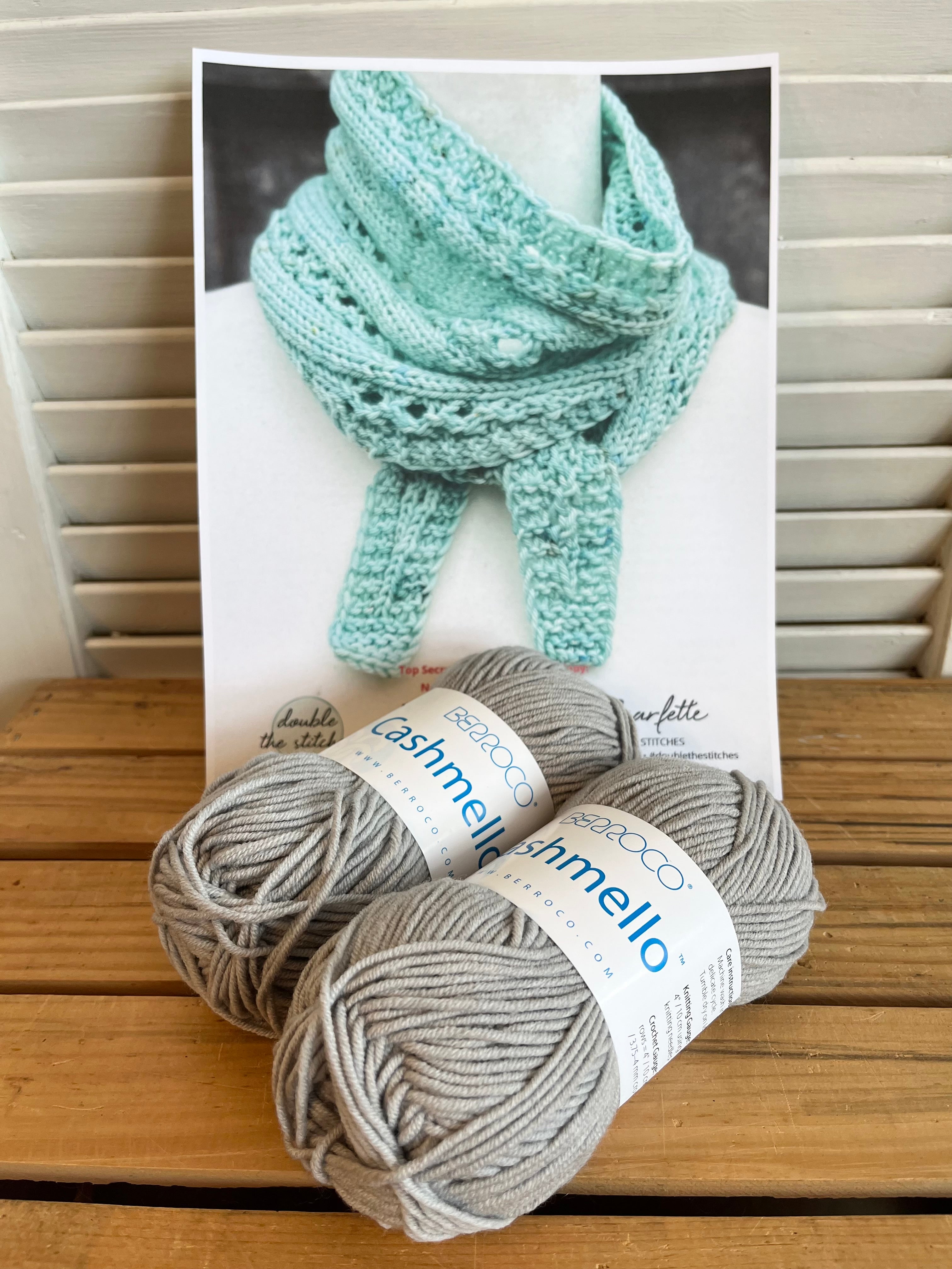 Dove Grey - Treasured Skein Scarflette kit