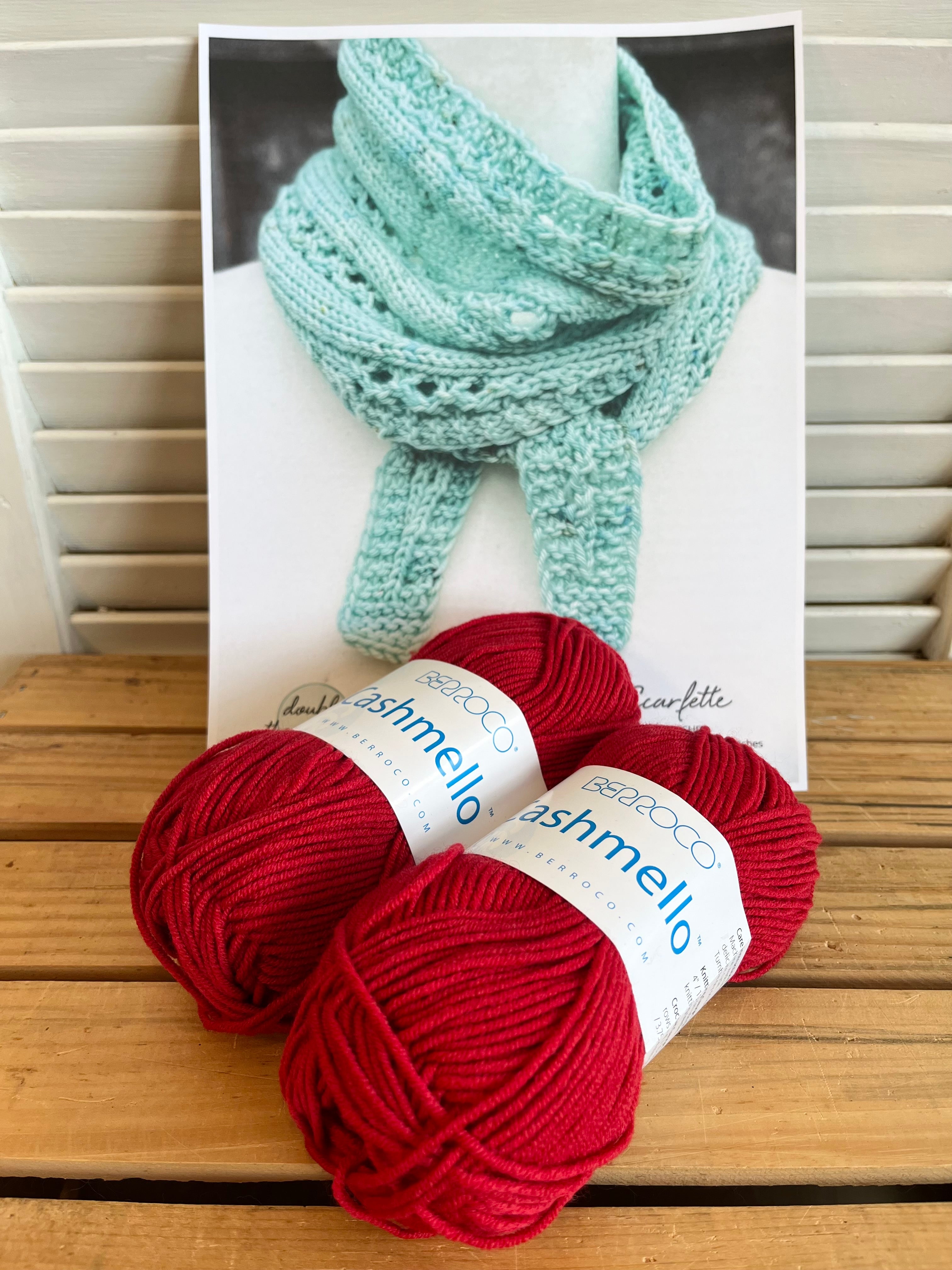 Cherry - Treasured Skein Scarflette kit