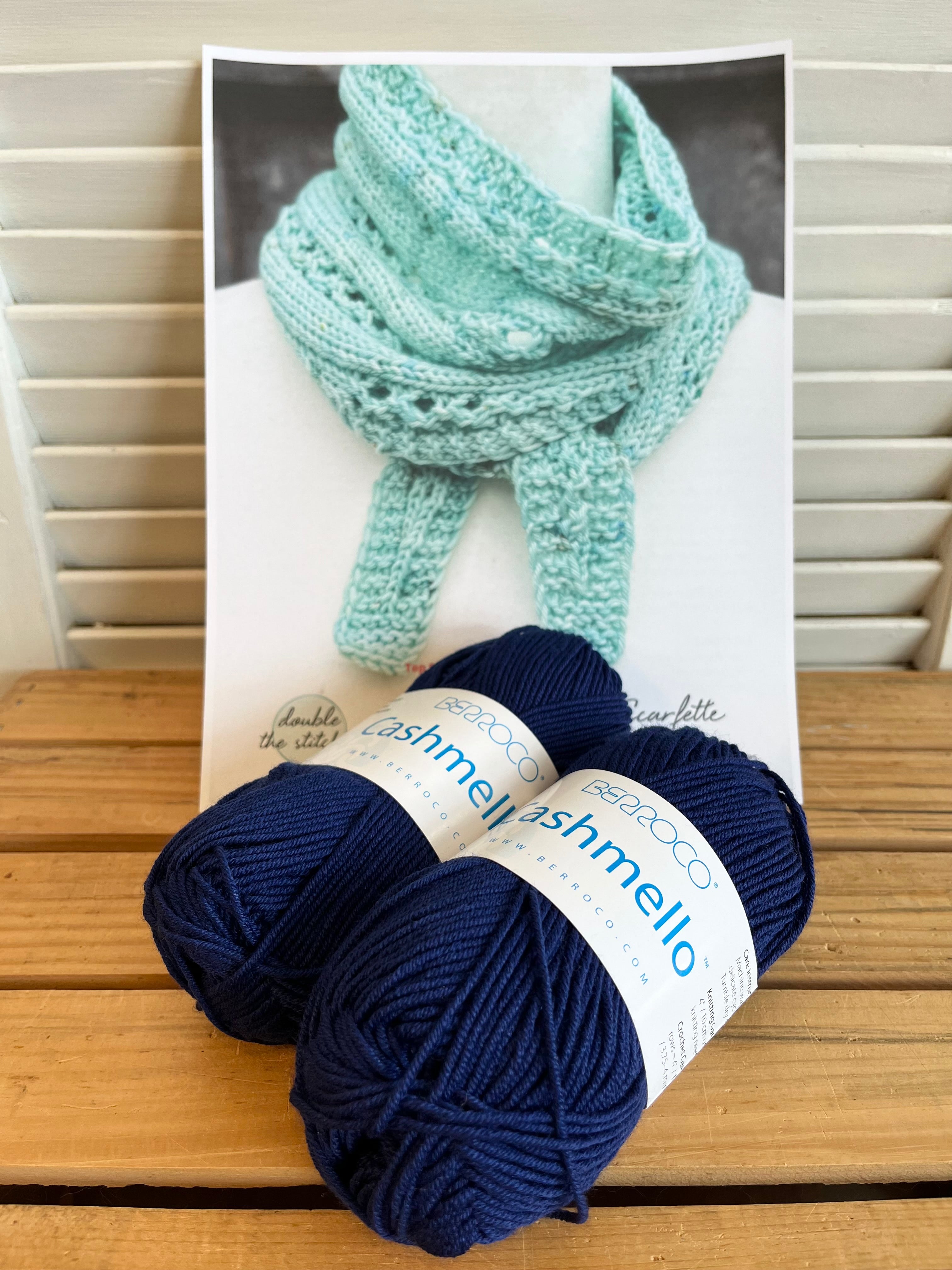 Indigo Blue - Treasured Skein Scarflette kit