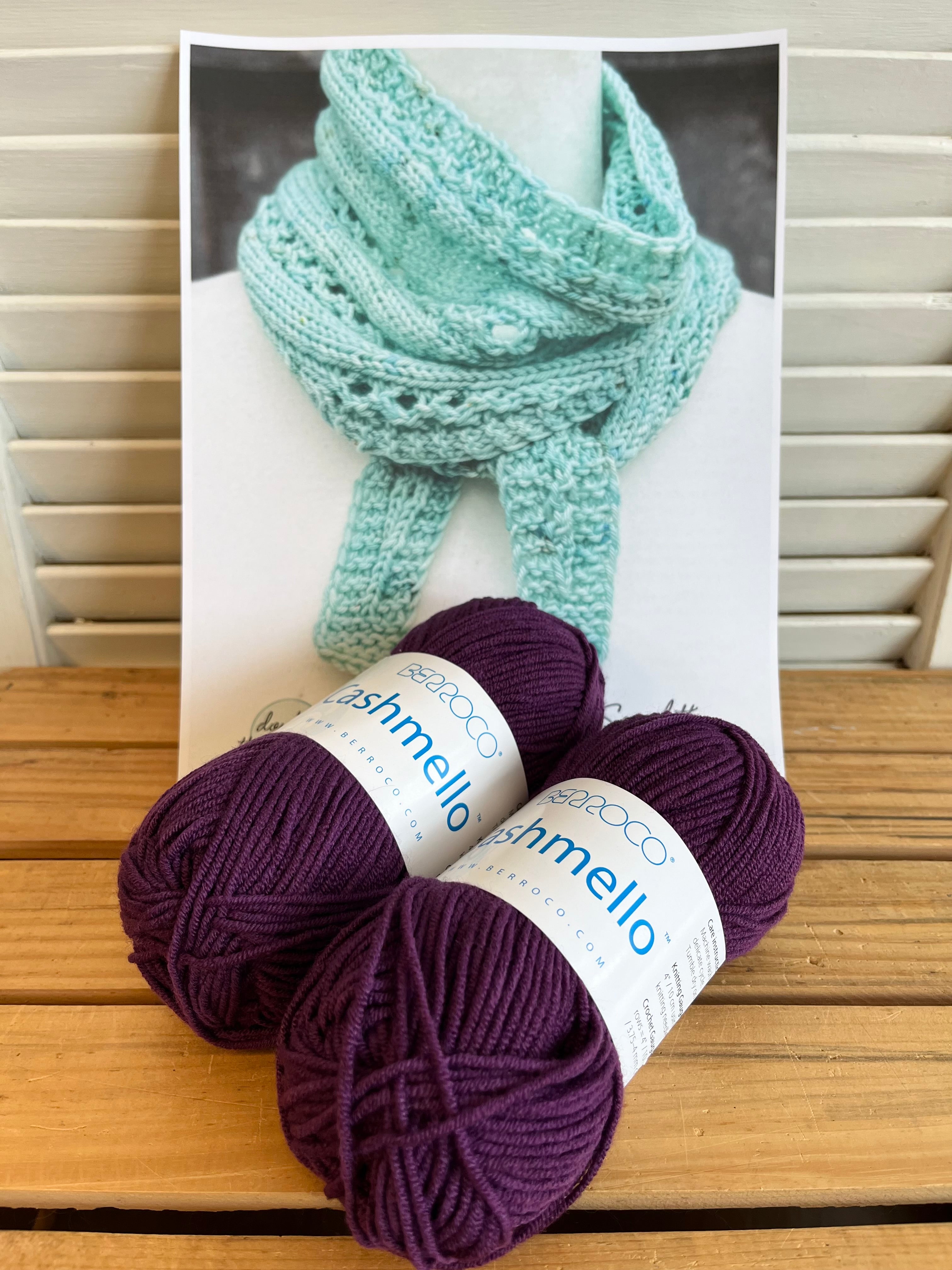 Aubergine - Treasured Skein Scarflette kit