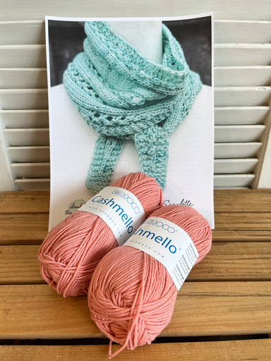 Coral Blush - Treasured Skein Scarflette kit