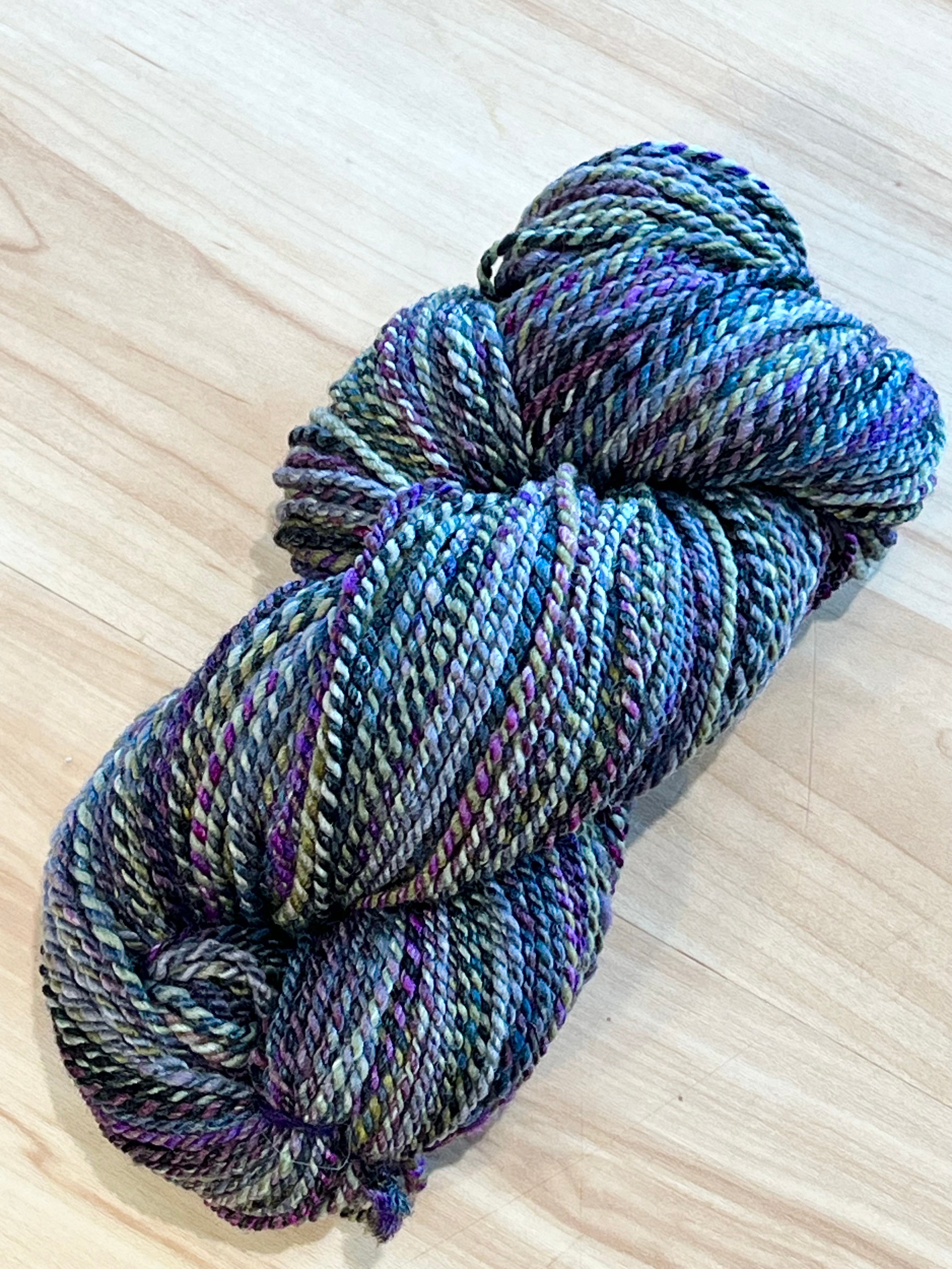 Targhee, Bamboo, Silk / Purple & green 136