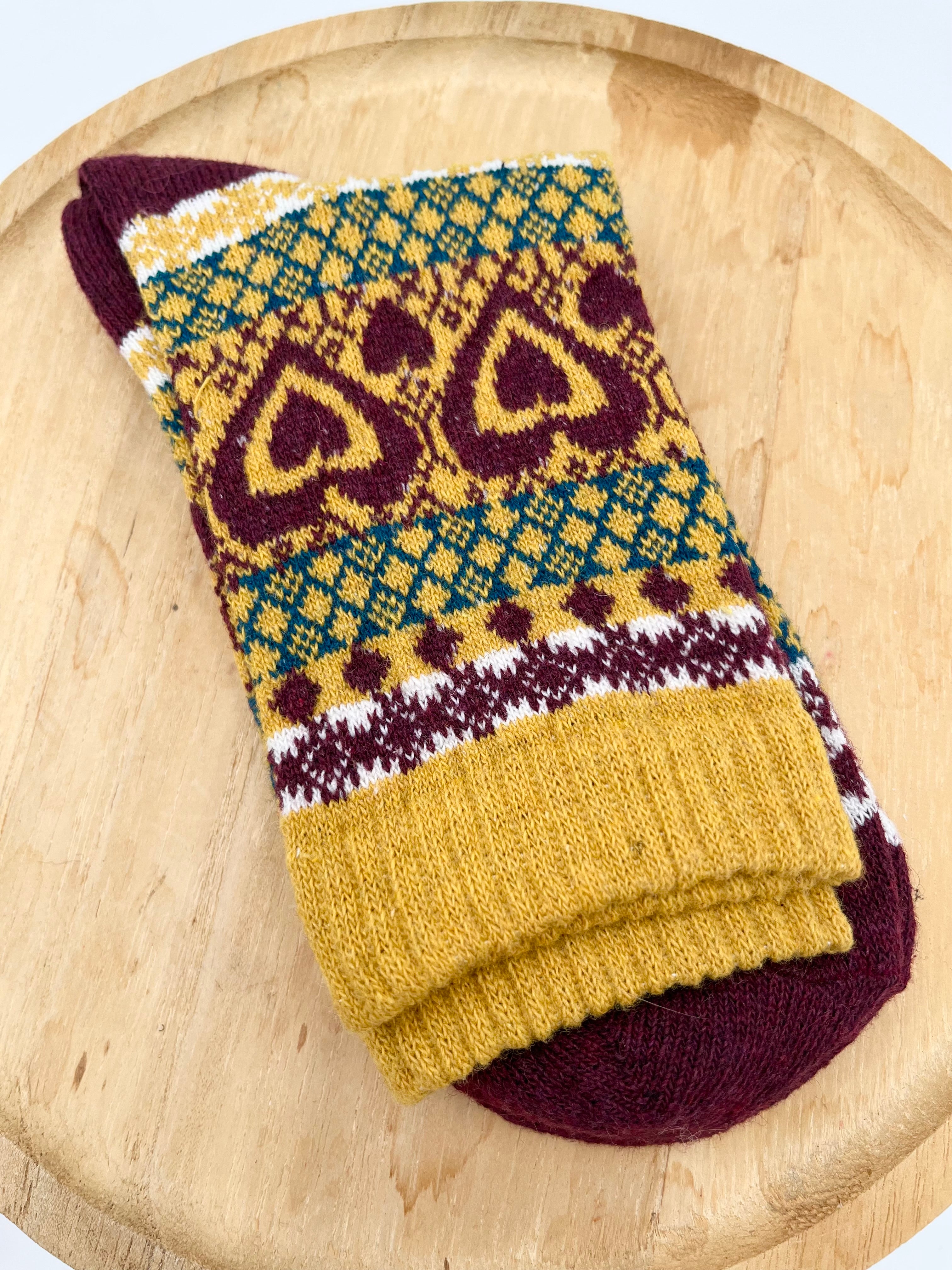 Patterned Knit Socks from Phoenix Fiber Mill