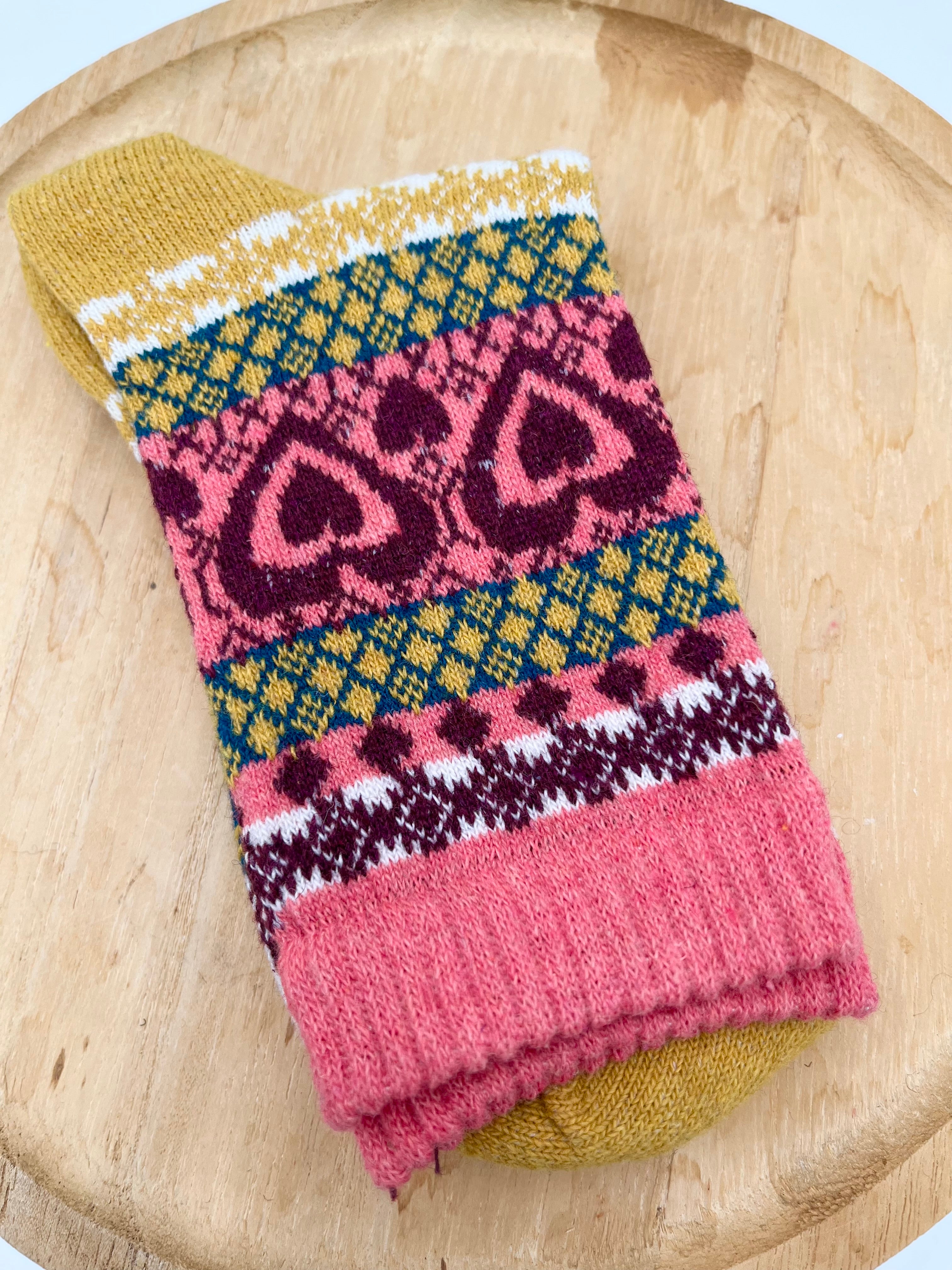Patterned Knit Socks from Phoenix Fiber Mill