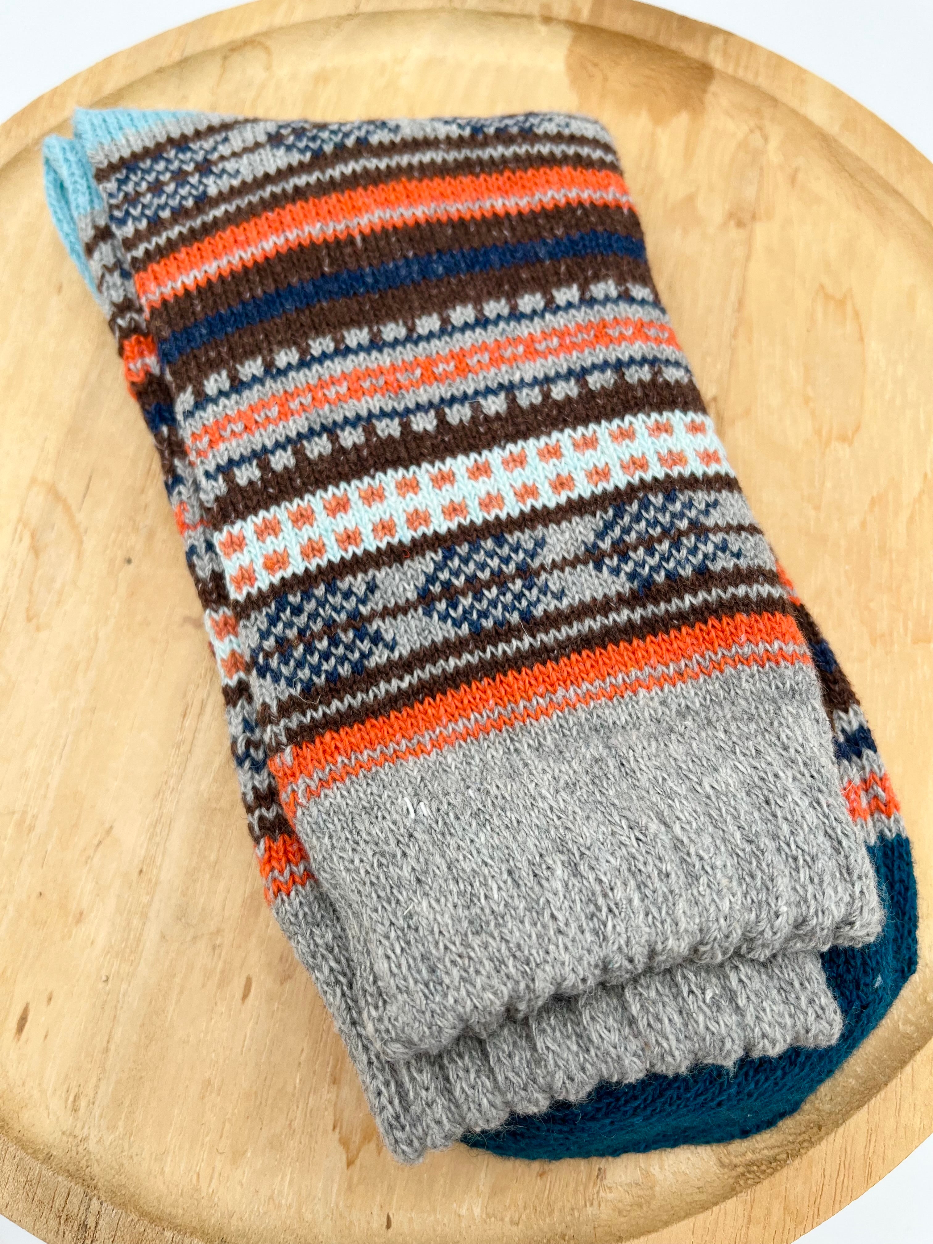 Patterned Knit Socks from Phoenix Fiber Mill