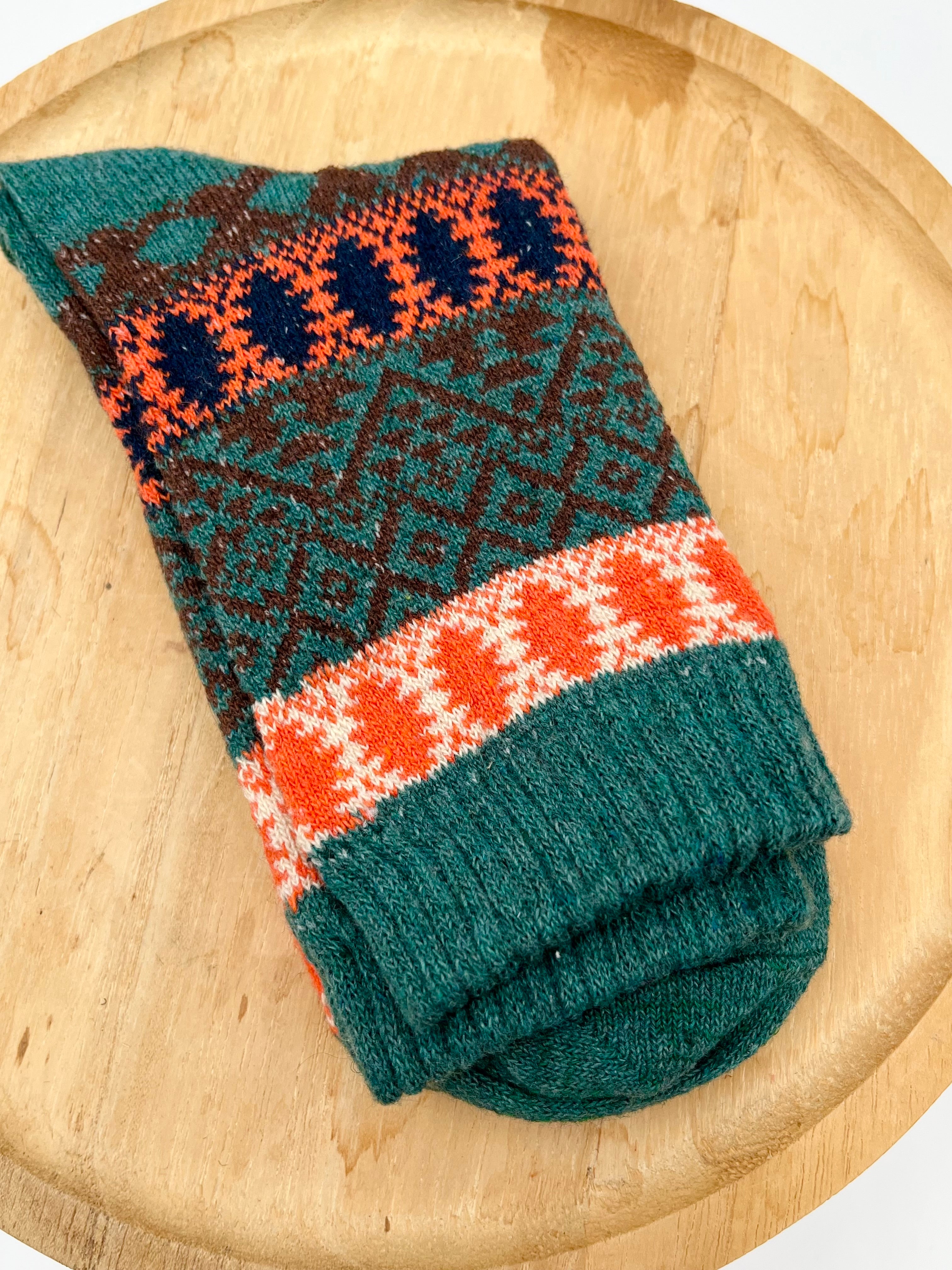 Patterned Knit Socks from Phoenix Fiber Mill