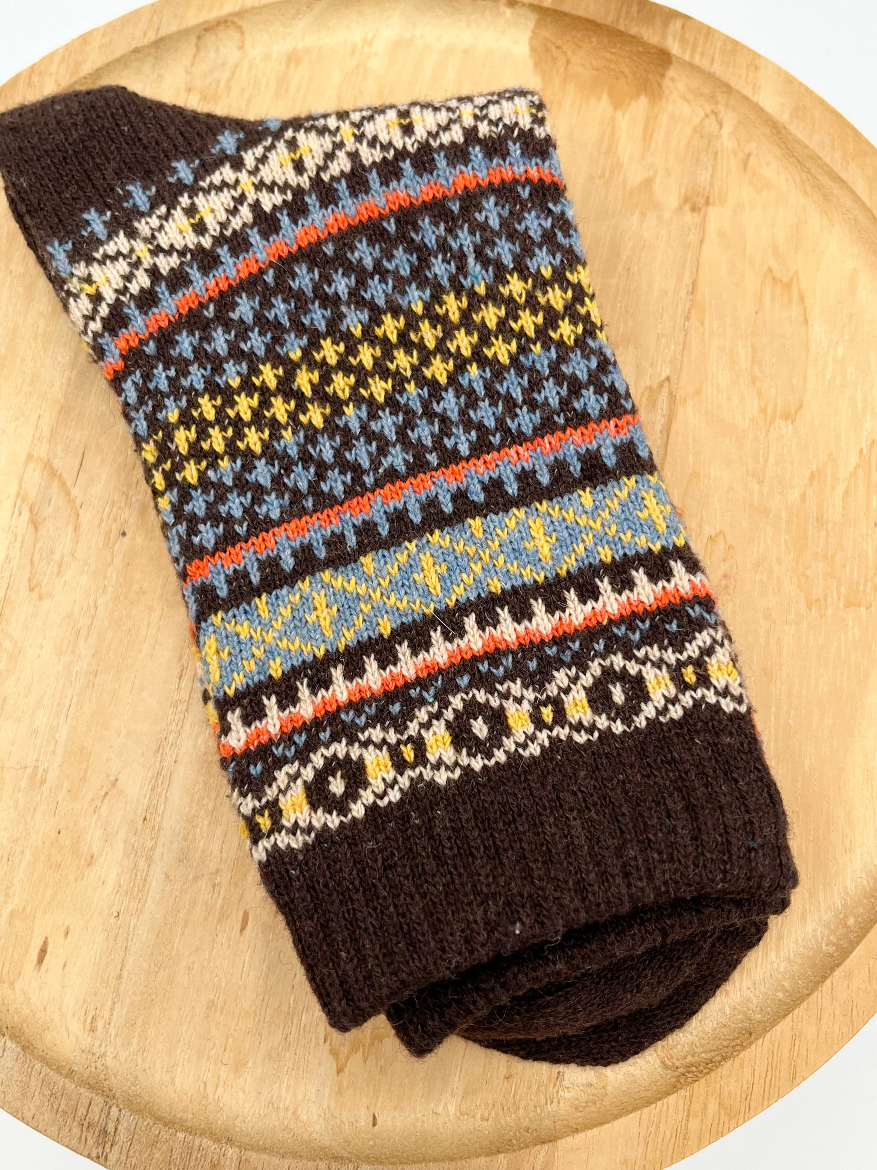 Patterned Knit Socks from Phoenix Fiber Mill