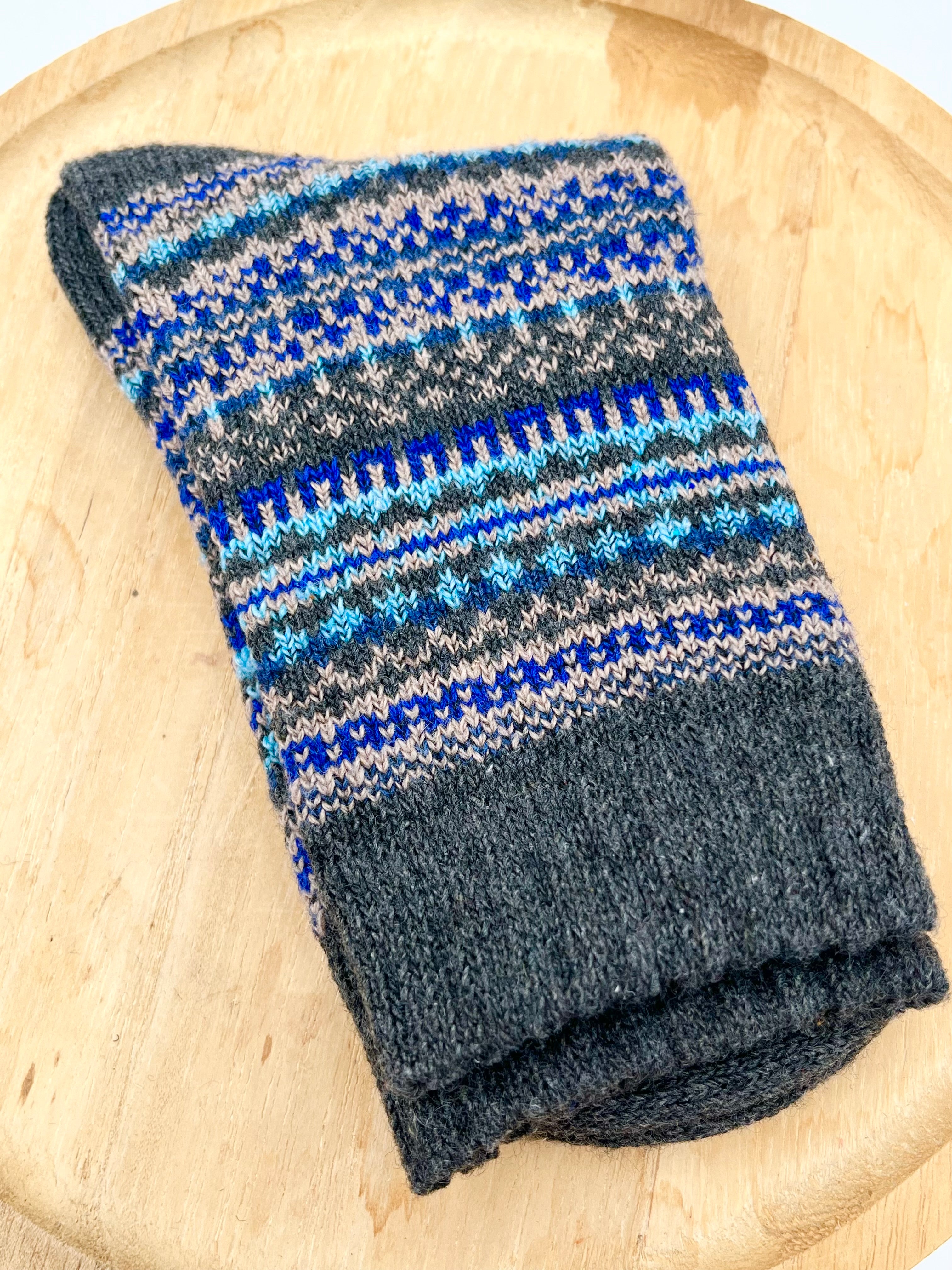 Patterned Knit Socks from Phoenix Fiber Mill