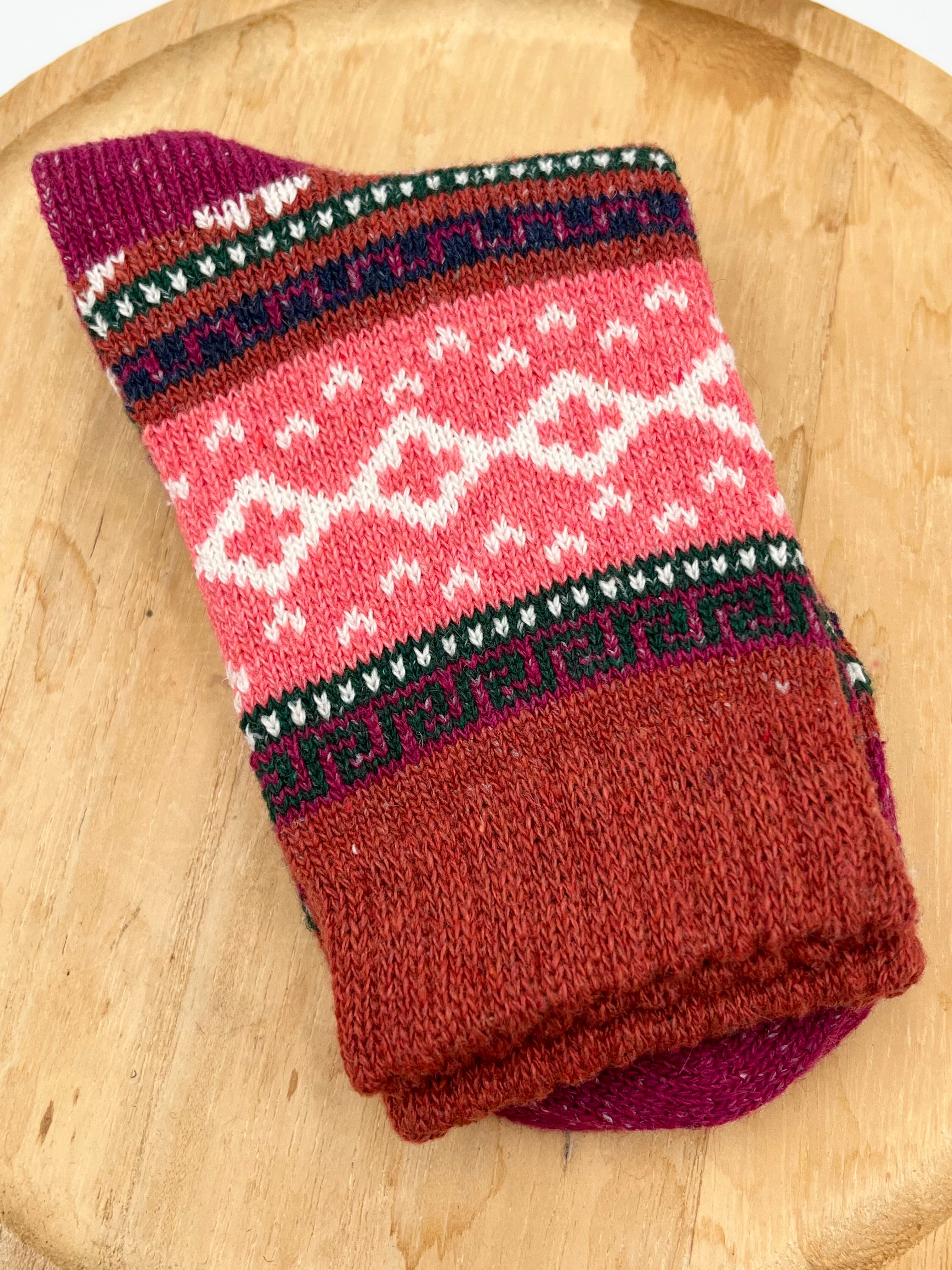 Patterned Knit Socks from Phoenix Fiber Mill