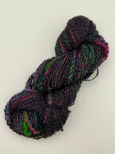 Merino with Filament / Black, purple & green 127