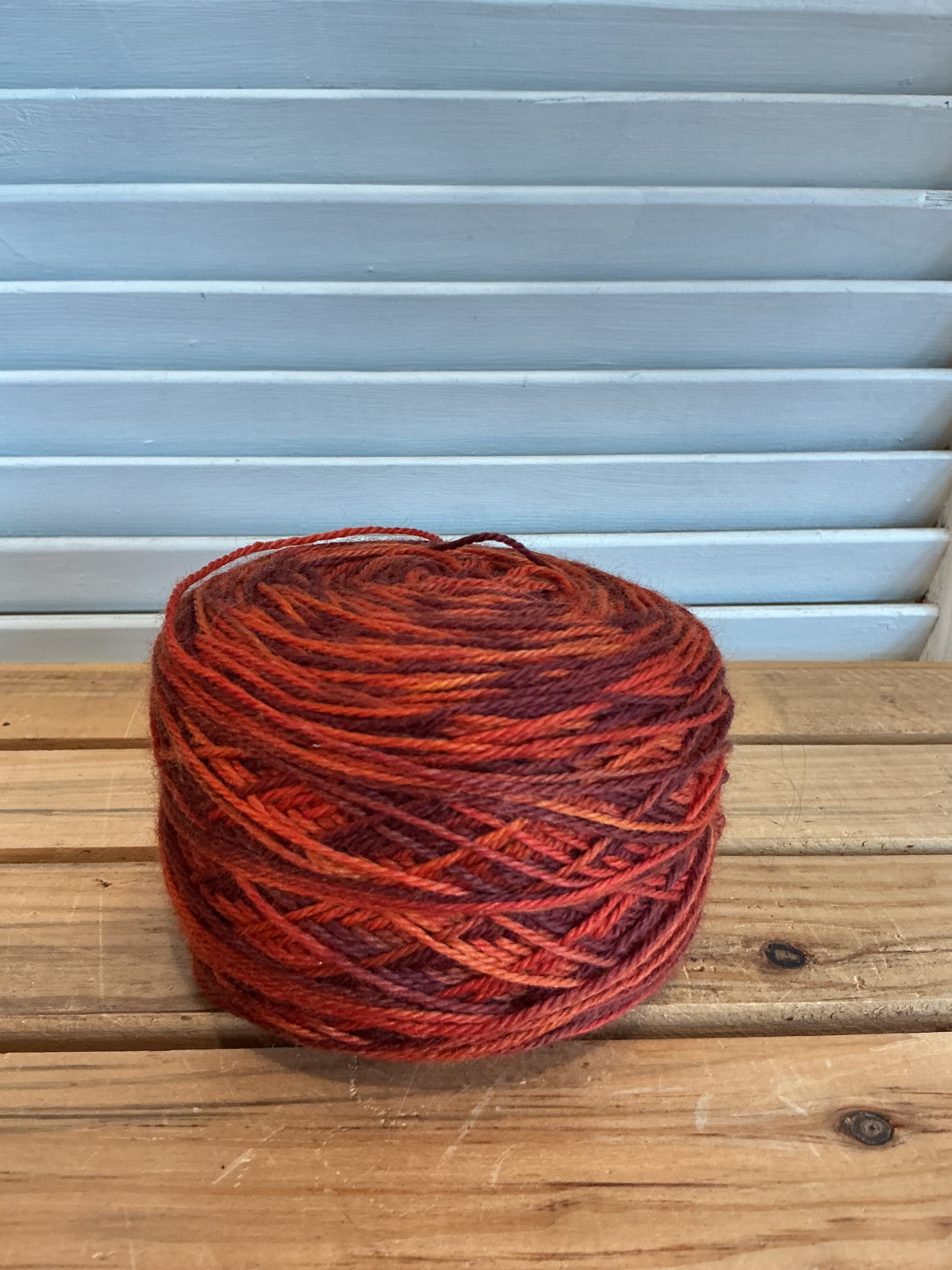 Sweet Georgia Tough Love Sock Color: Autumn Flame