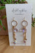 Rose Quartz, Amethyst, Lepidocrocite  with Gold - Indira earrings