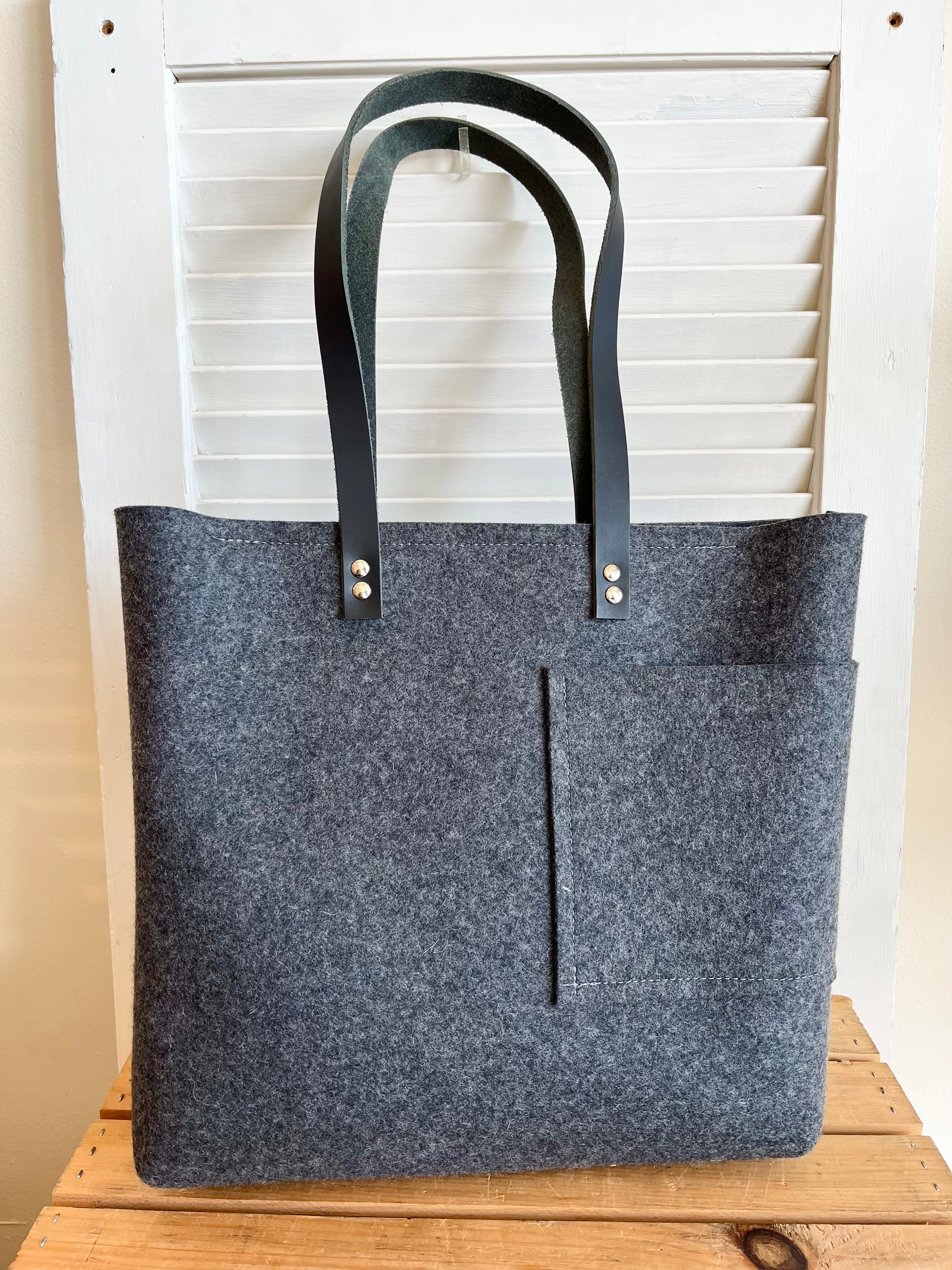 Side Pocket Felt Tote from Julia Hilbrandt