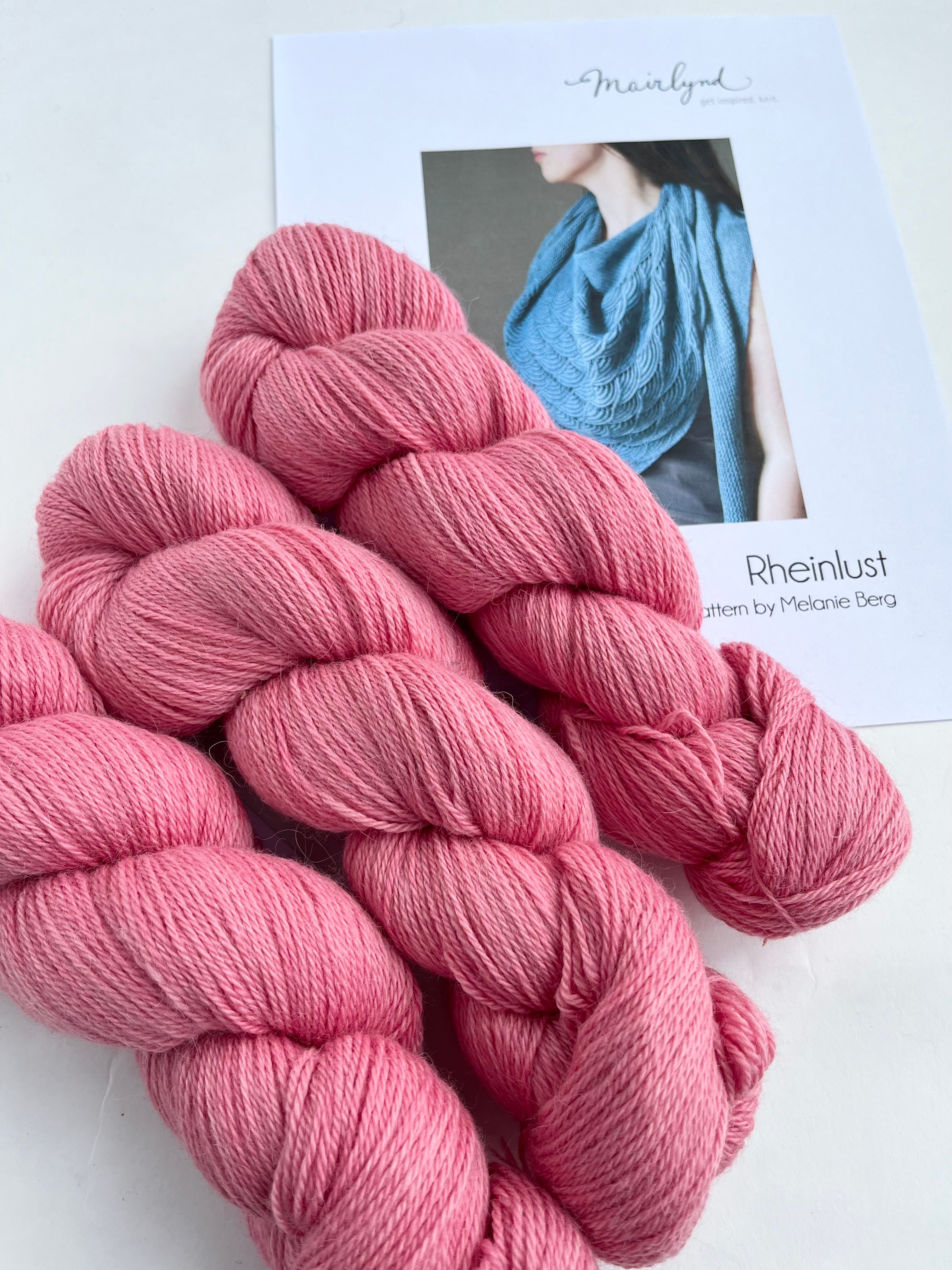 Pink Lemonade - Rheinlust Shawl kit