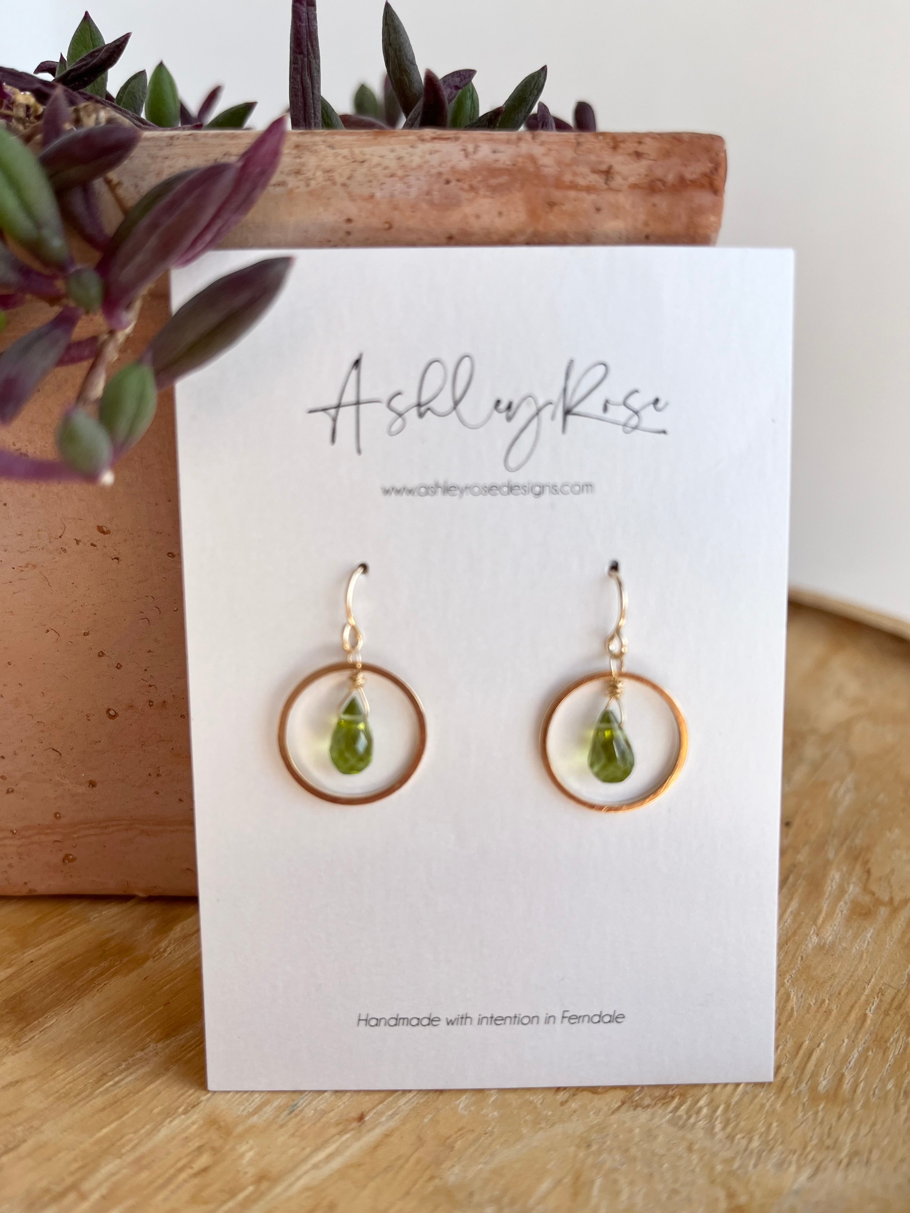 Petal - Peridot gold