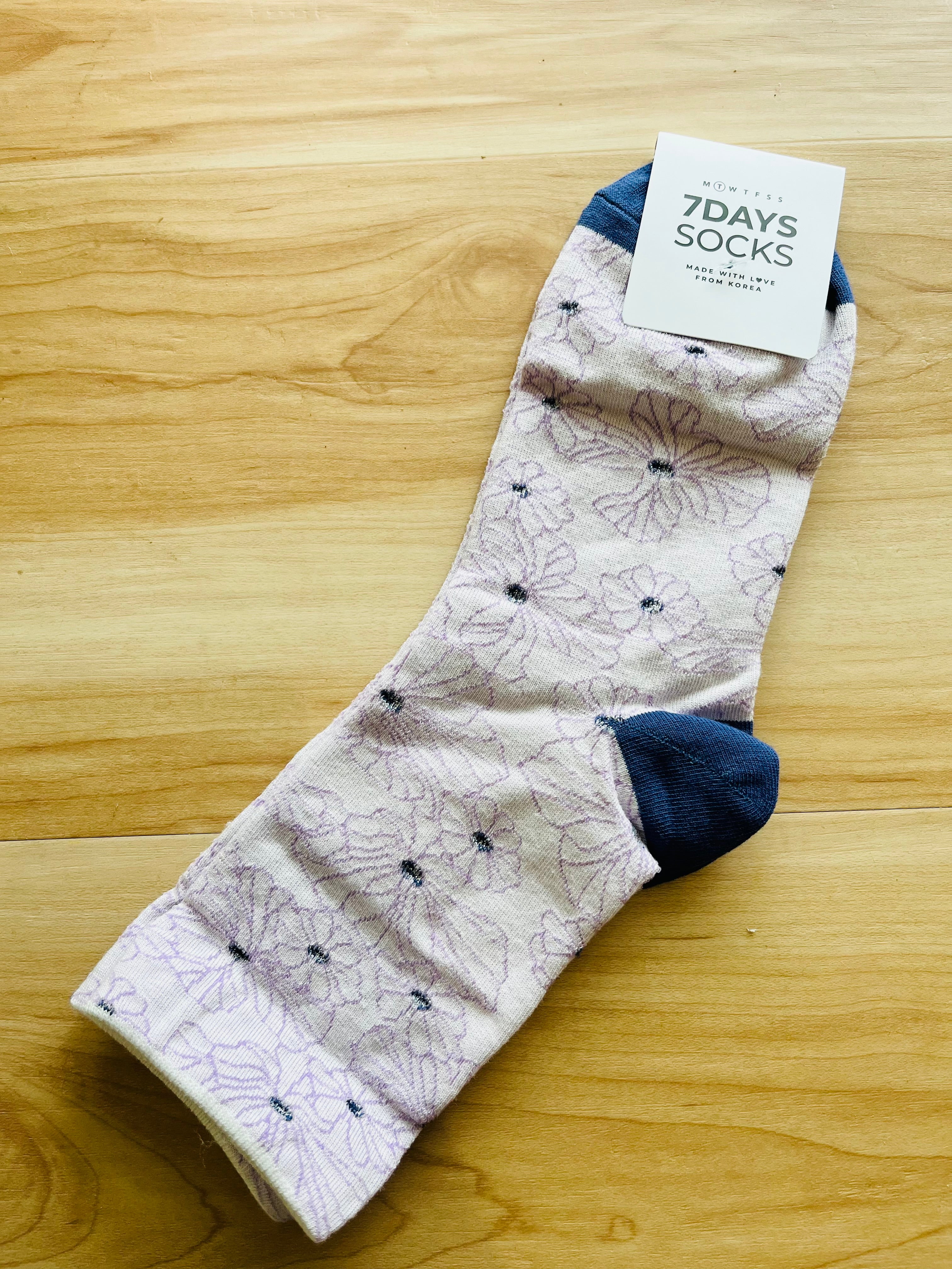 Florence Flower - Purple - Women's Crew Sock