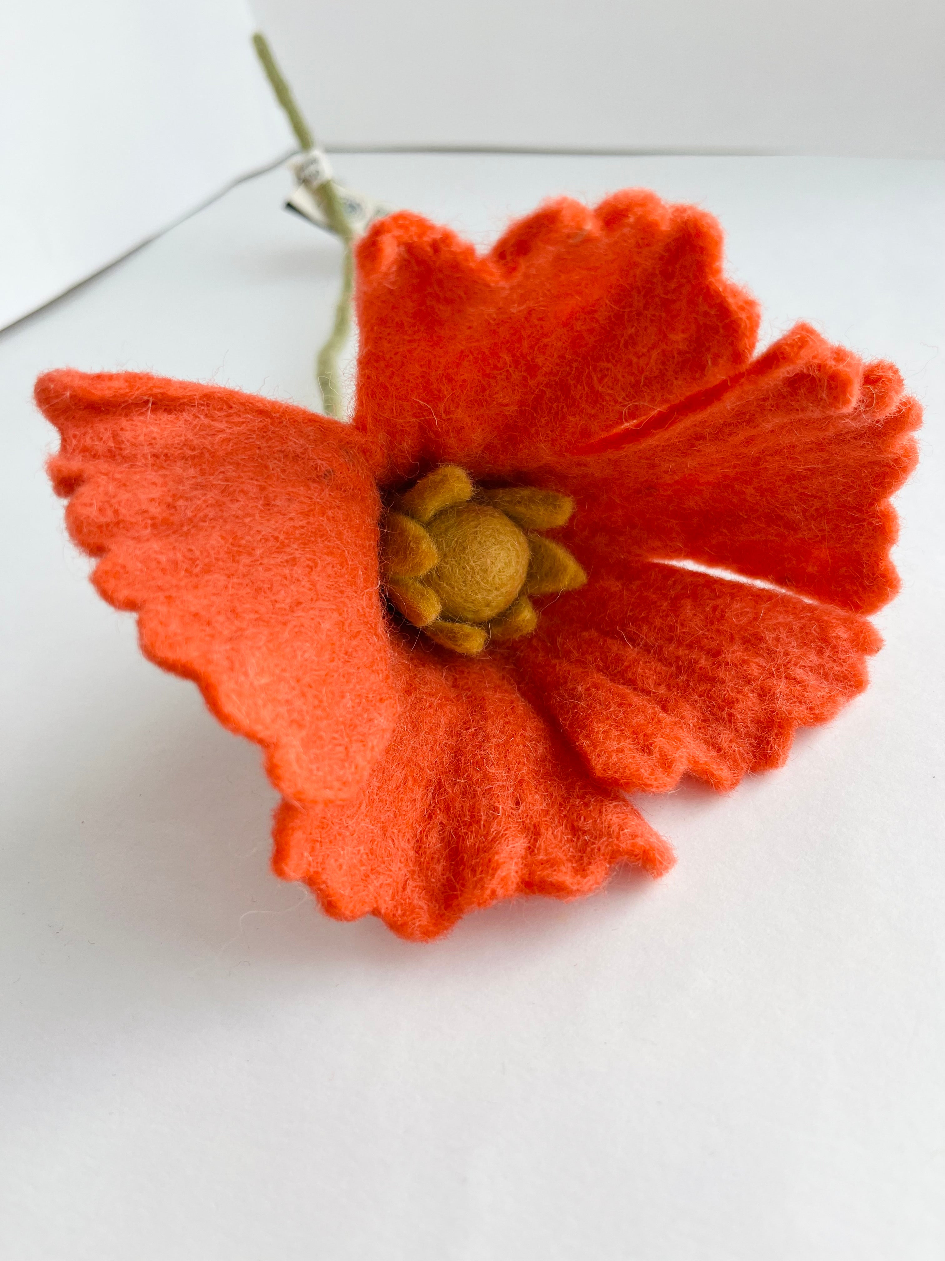 Felt Flowers - Poppy Coral
