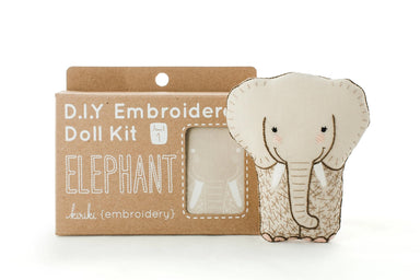Elephant - DIY Embroidered Doll Kit