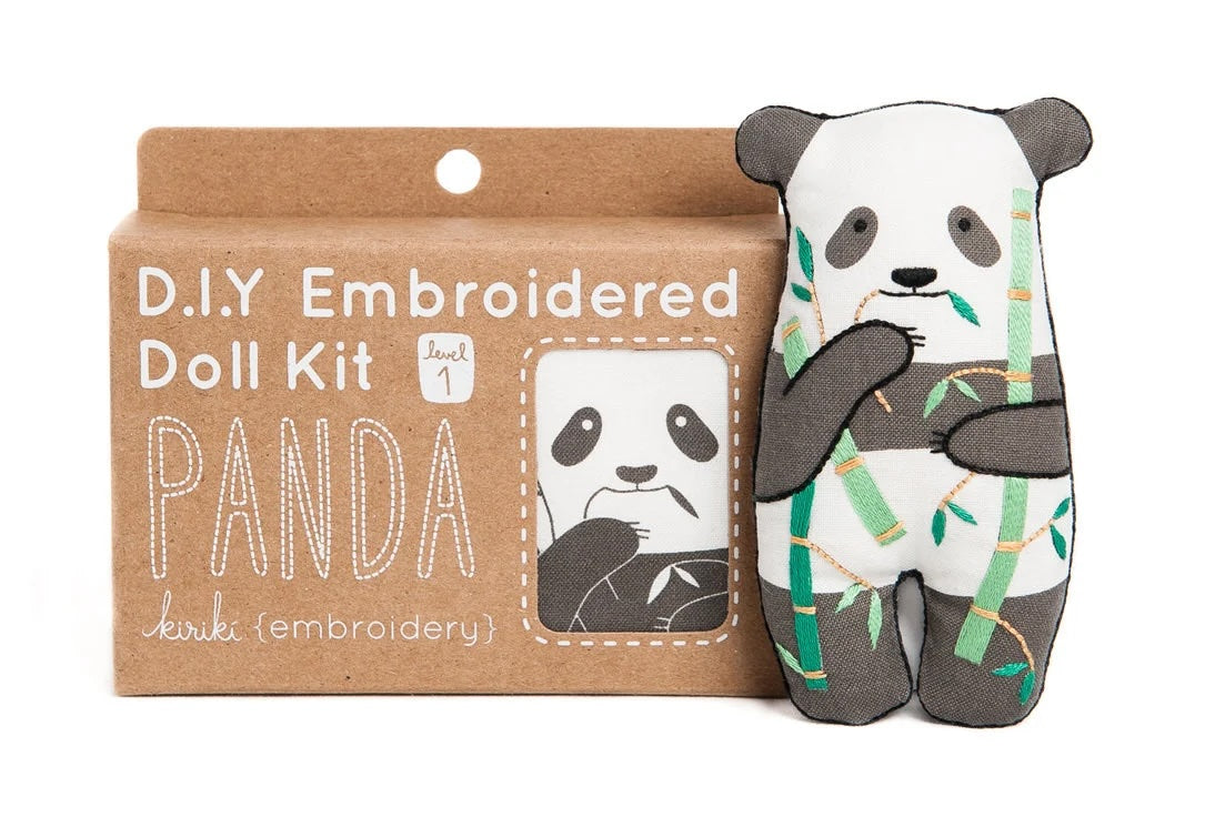 Panda - DIY Embroidered Doll Kit