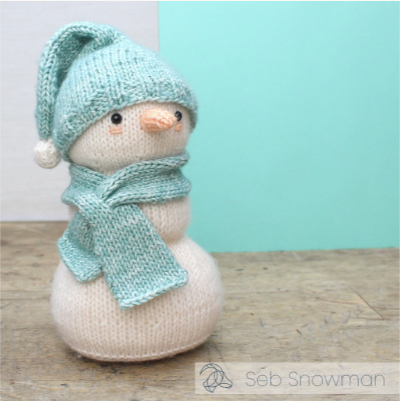 Seb Snowman Amigurumi Knitting Kit