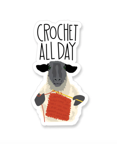 Crochet All Day - Apartment 2 Stickers