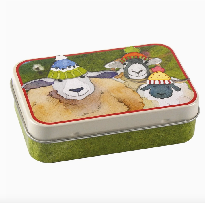 Sheep in Hats craft-themed tin from Emma Ball