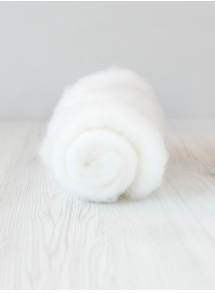 Snow - Carded Maori Wool Roving