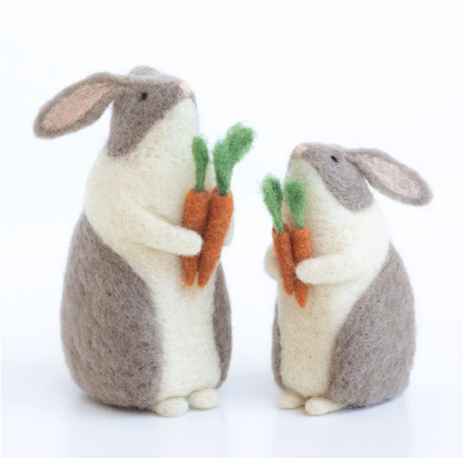 Bunnies & Carrots - Sculpting with Wool Kit by Felted Sky
