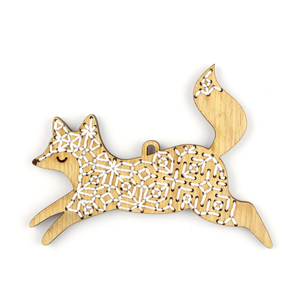 Fox - Embroidered Ornament Kit