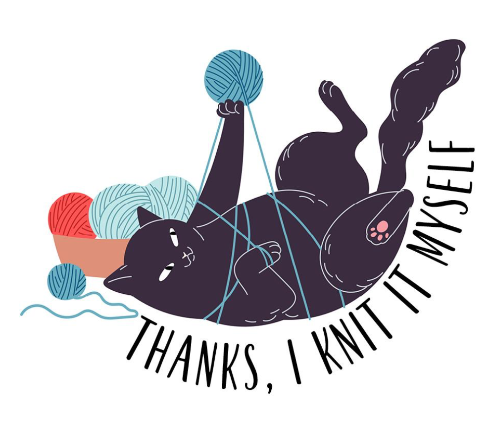 Thanks I Knit it Myself Sticker