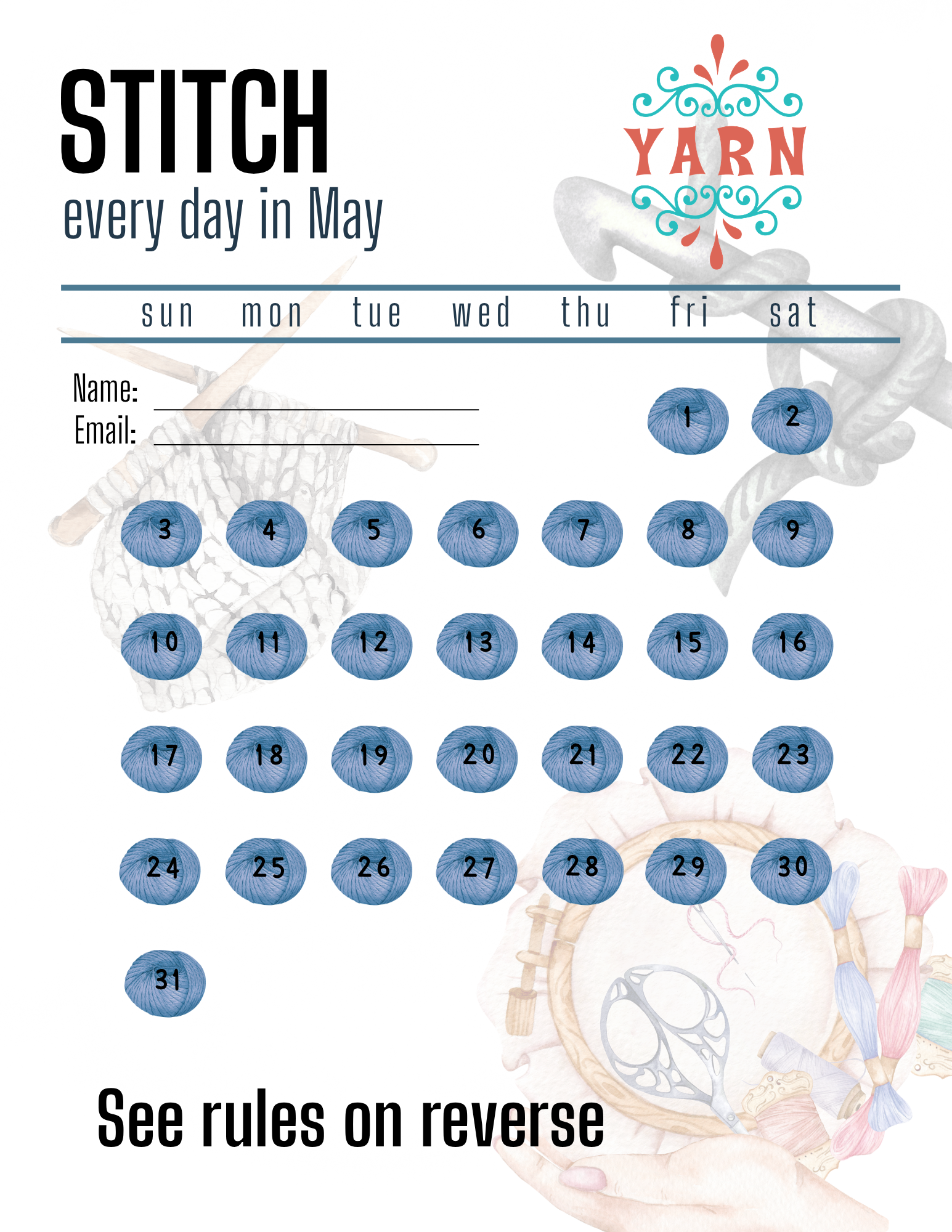 Stitch Every Day in May Event