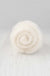 Carded Maori wool roving - Natural White