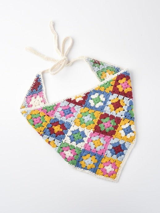 Crochet Flower Head Kerchiefs
