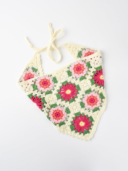 Crochet Flower Head Kerchiefs