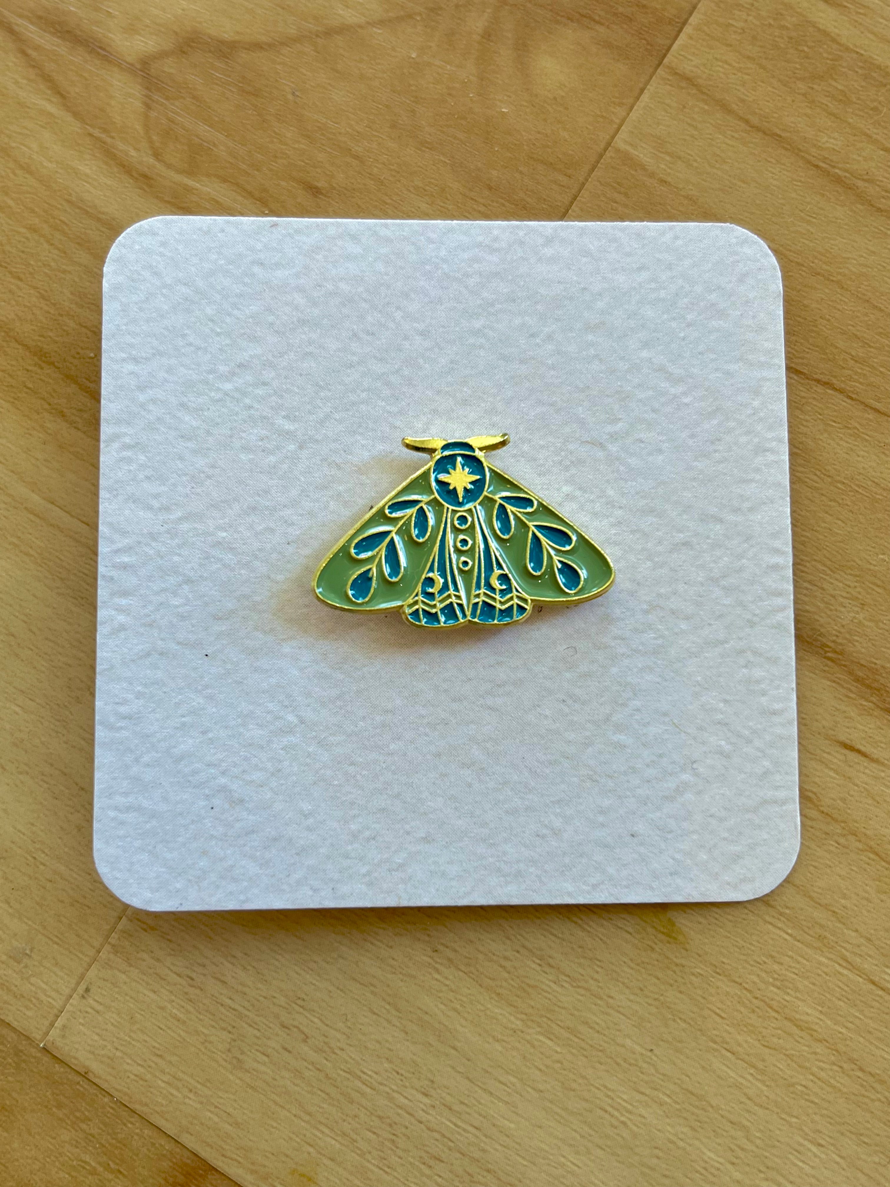 Blue Green Moth - Sunneshine Enamel Pins